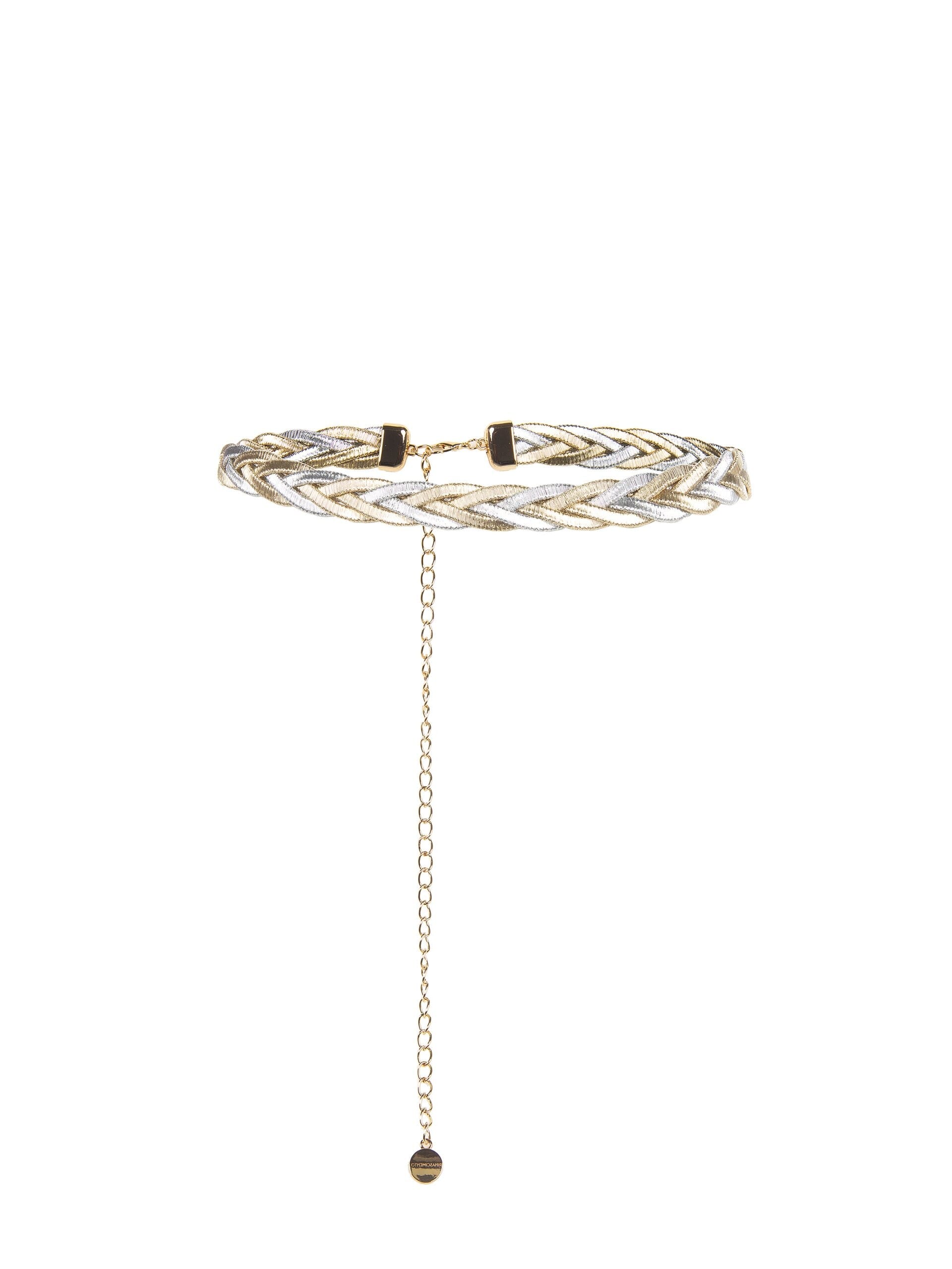 Cintura Regolabile Intrecciata A Cordoni Metallici Bicolor Rinascimento