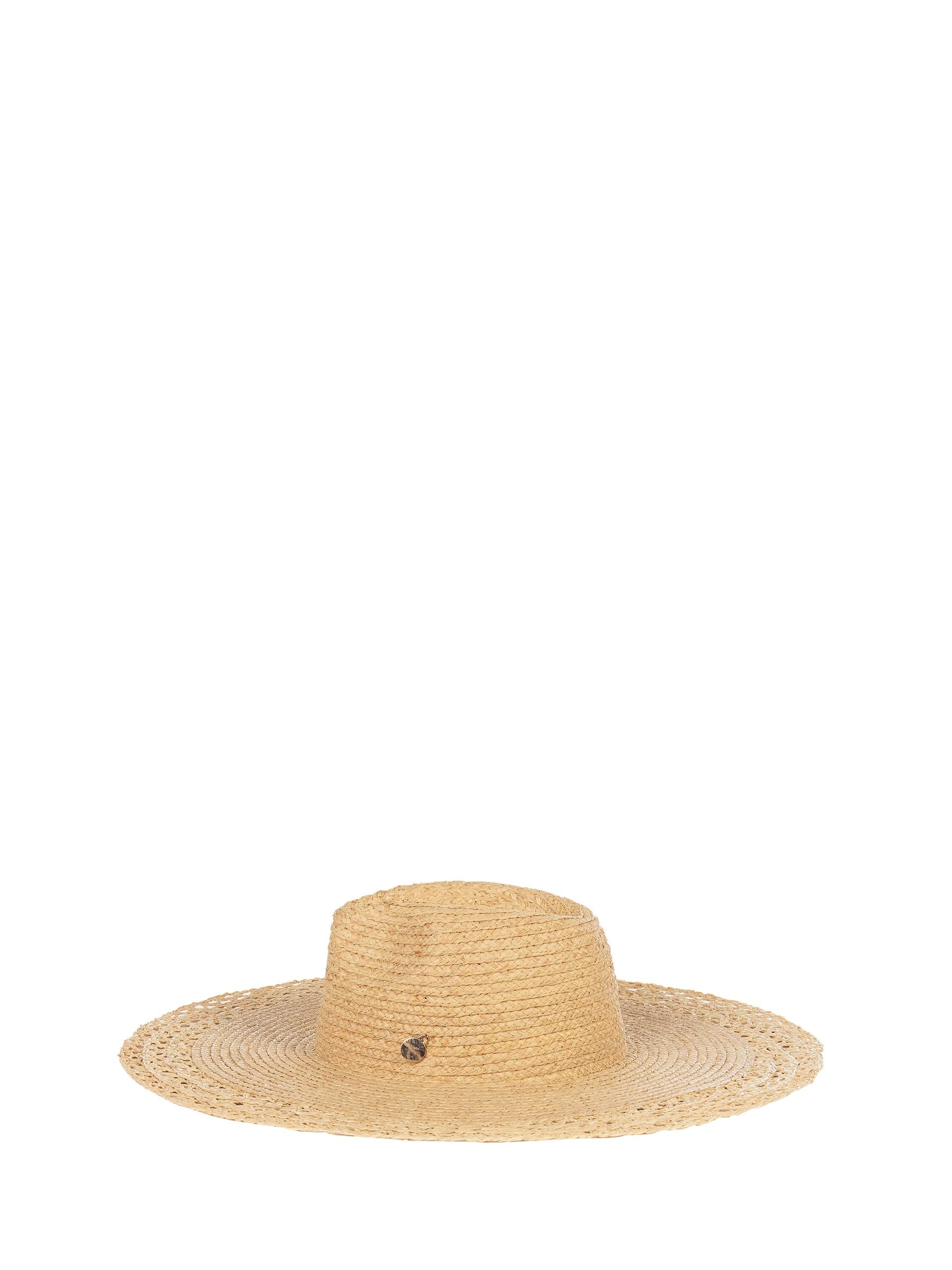Rinascimento Wide-brimmed Braided Straw Hat with Openwork Border