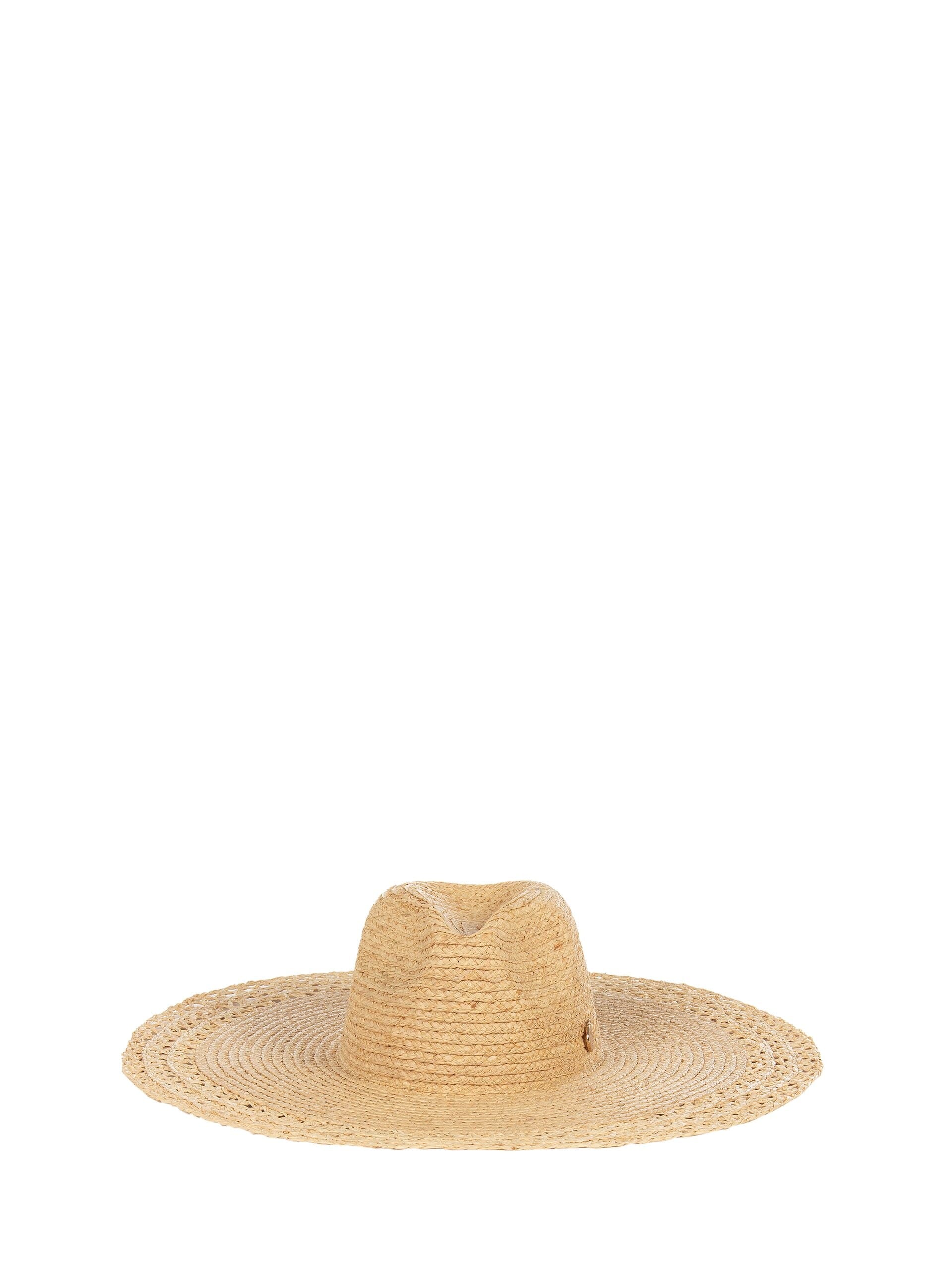 Rinascimento Wide-brimmed Braided Straw Hat with Openwork Border