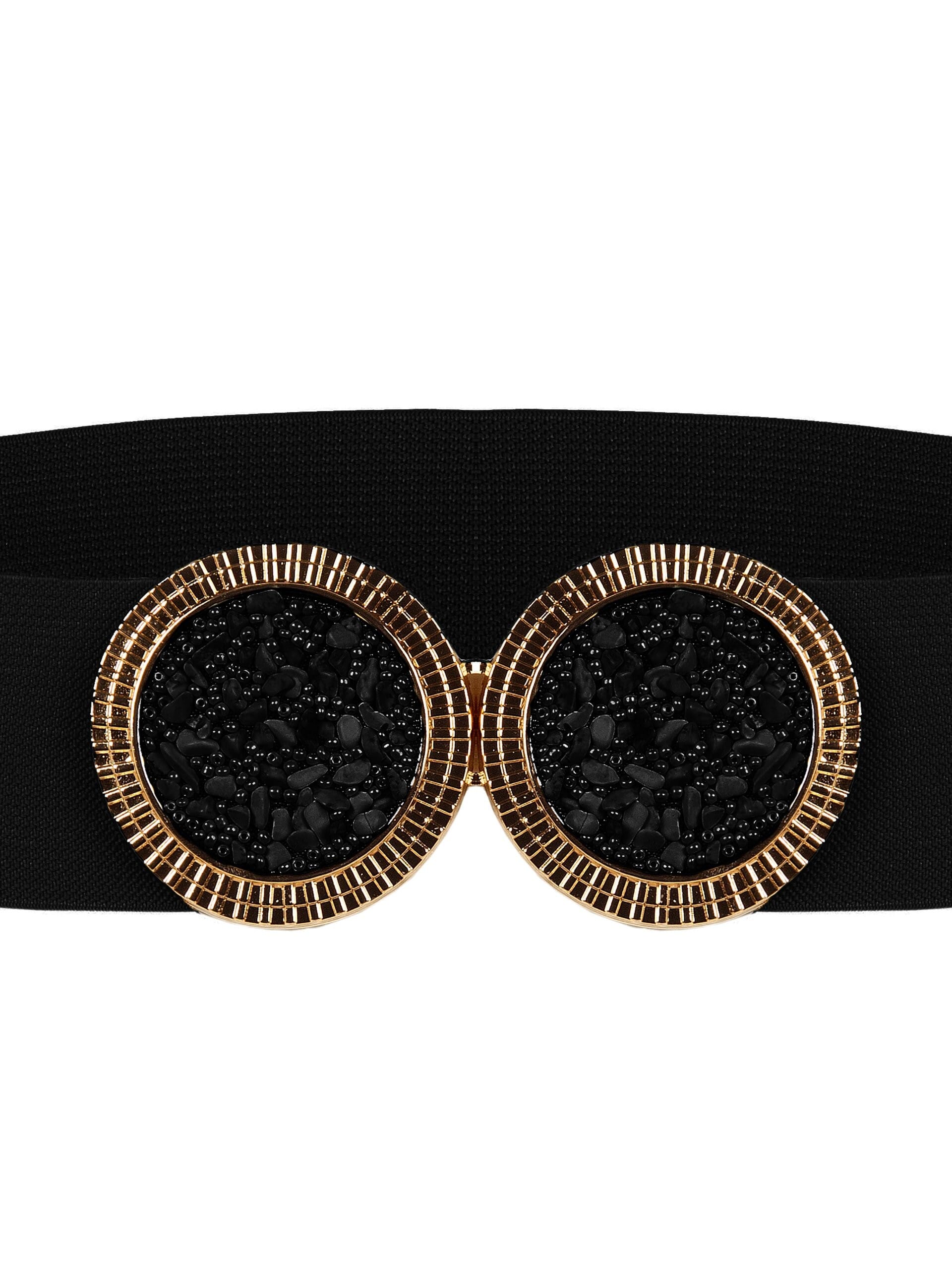 Ceinture élastique haute avec boucle bijou Maxi et micro pierres Rinascimento