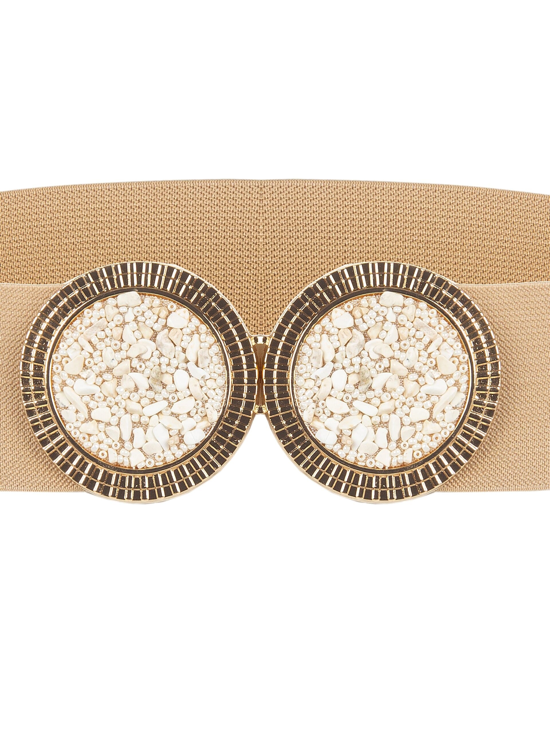 Ceinture élastique haute avec boucle bijou Maxi et micro pierres Rinascimento