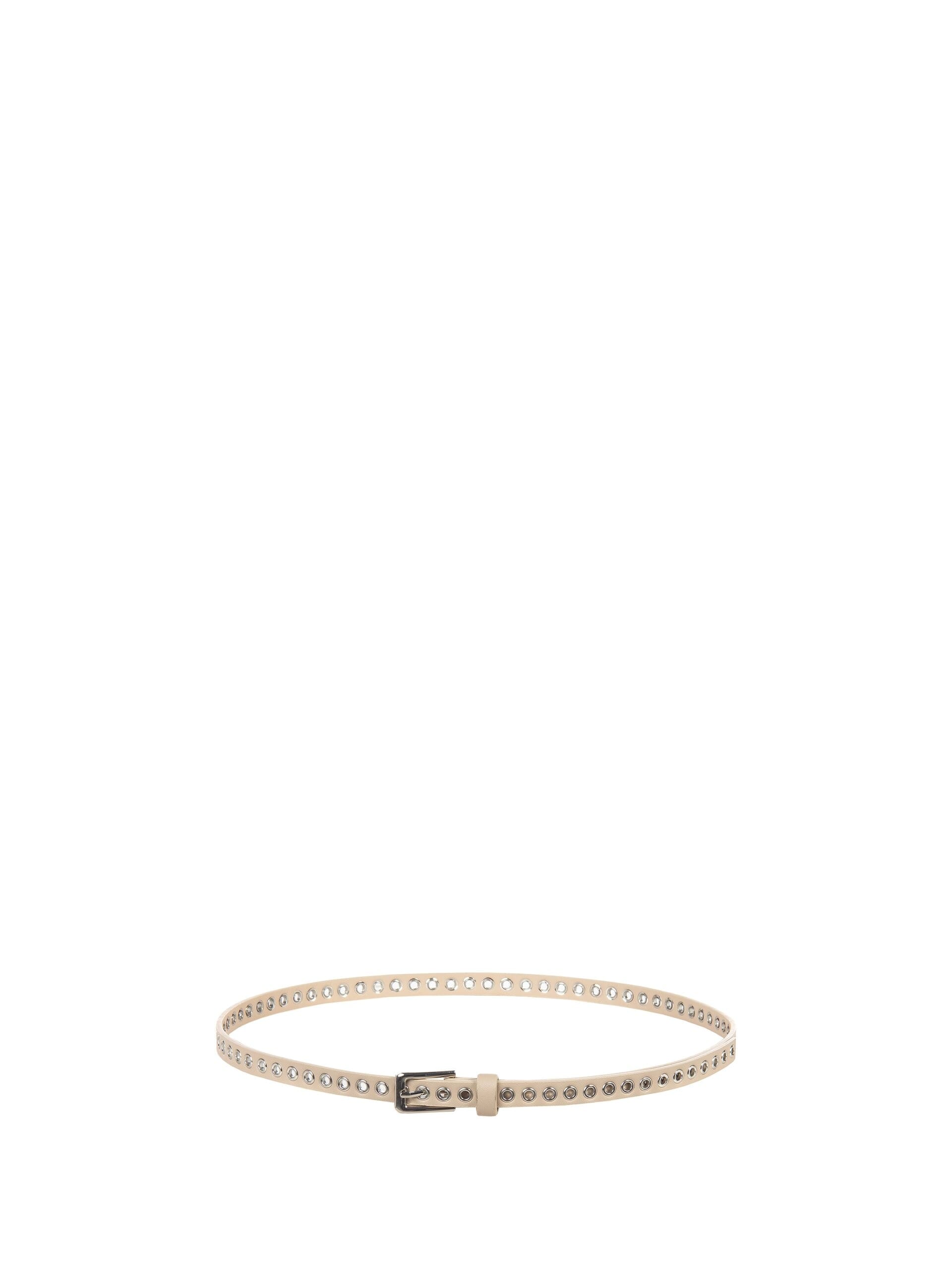 Ceinture fine en cuir Simil avec anneaux Rinascimento