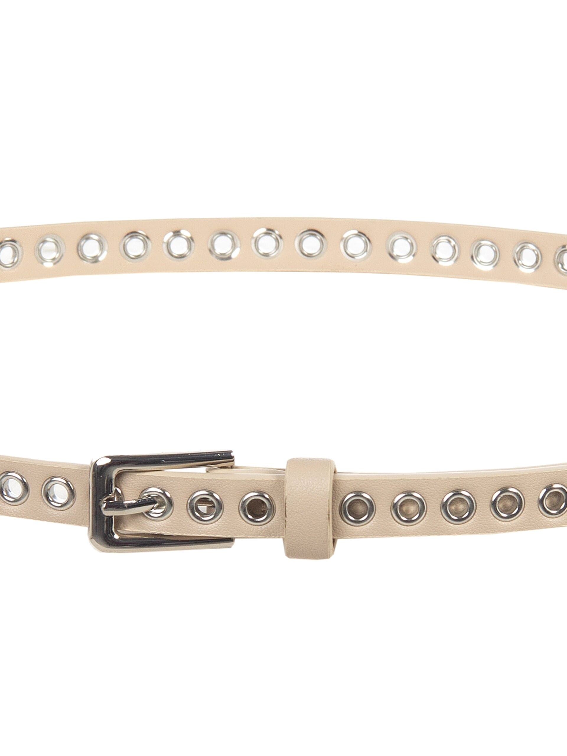 Ceinture fine en cuir Simil avec anneaux Rinascimento
