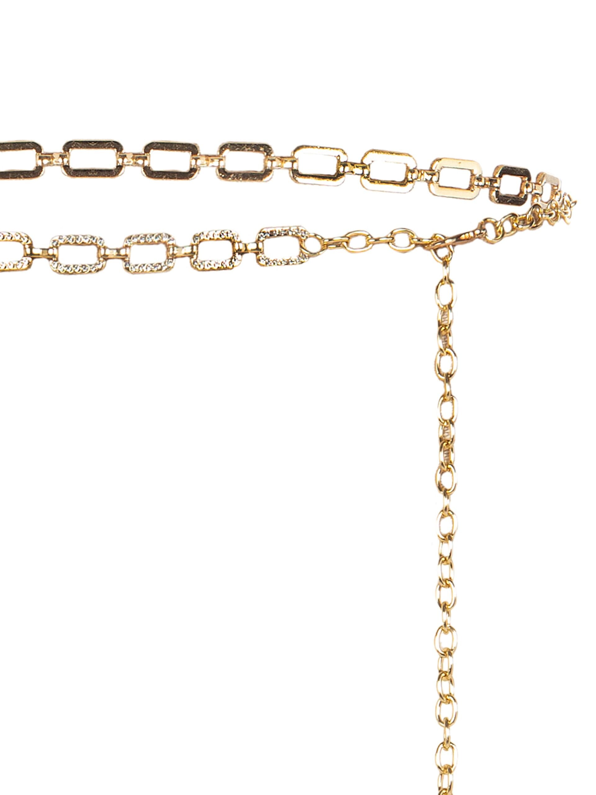 Cintura Gioiello Regolabile Con Rettangoli E Strass Rinascimento