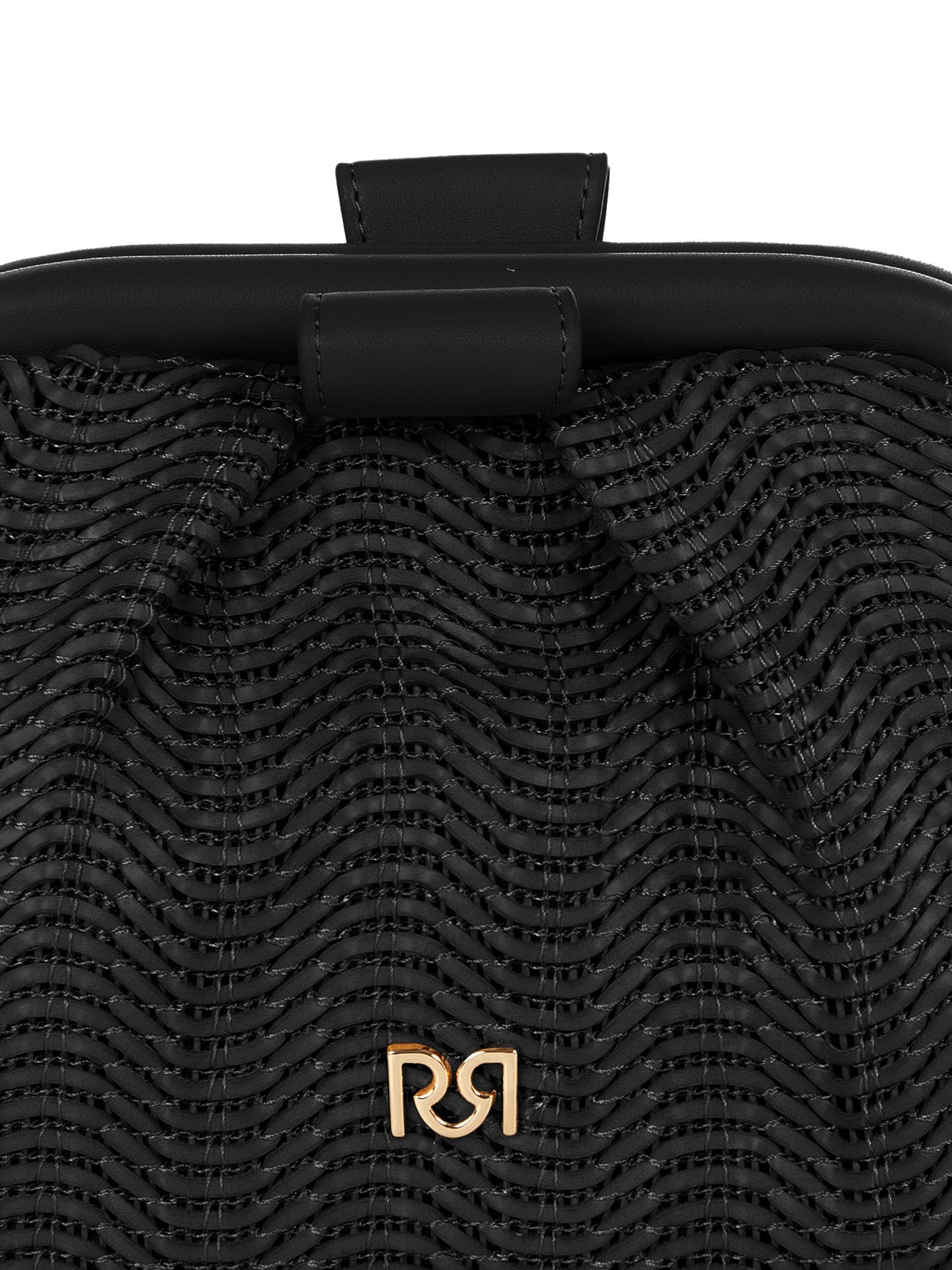 Pochette Intrecciata Effetto Paglia Con Tracolla Catena Removibile Rinascimento