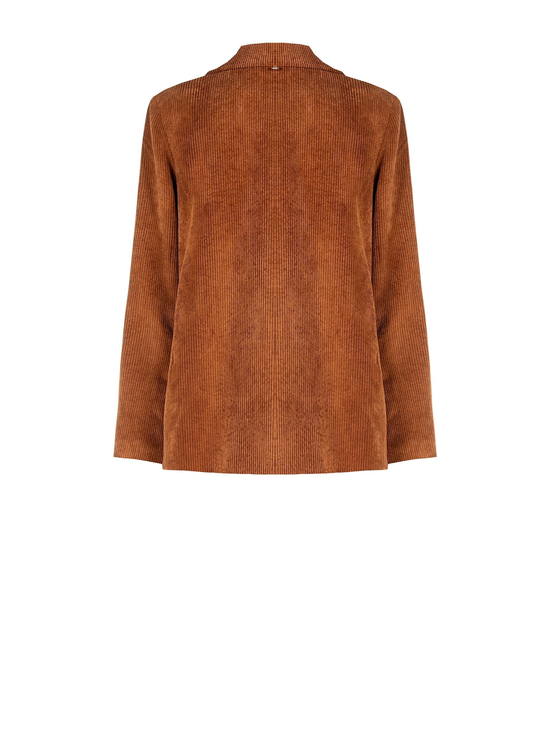 Rinascimento Ribbed Velvet Blazer Over Jacket With Side Slits