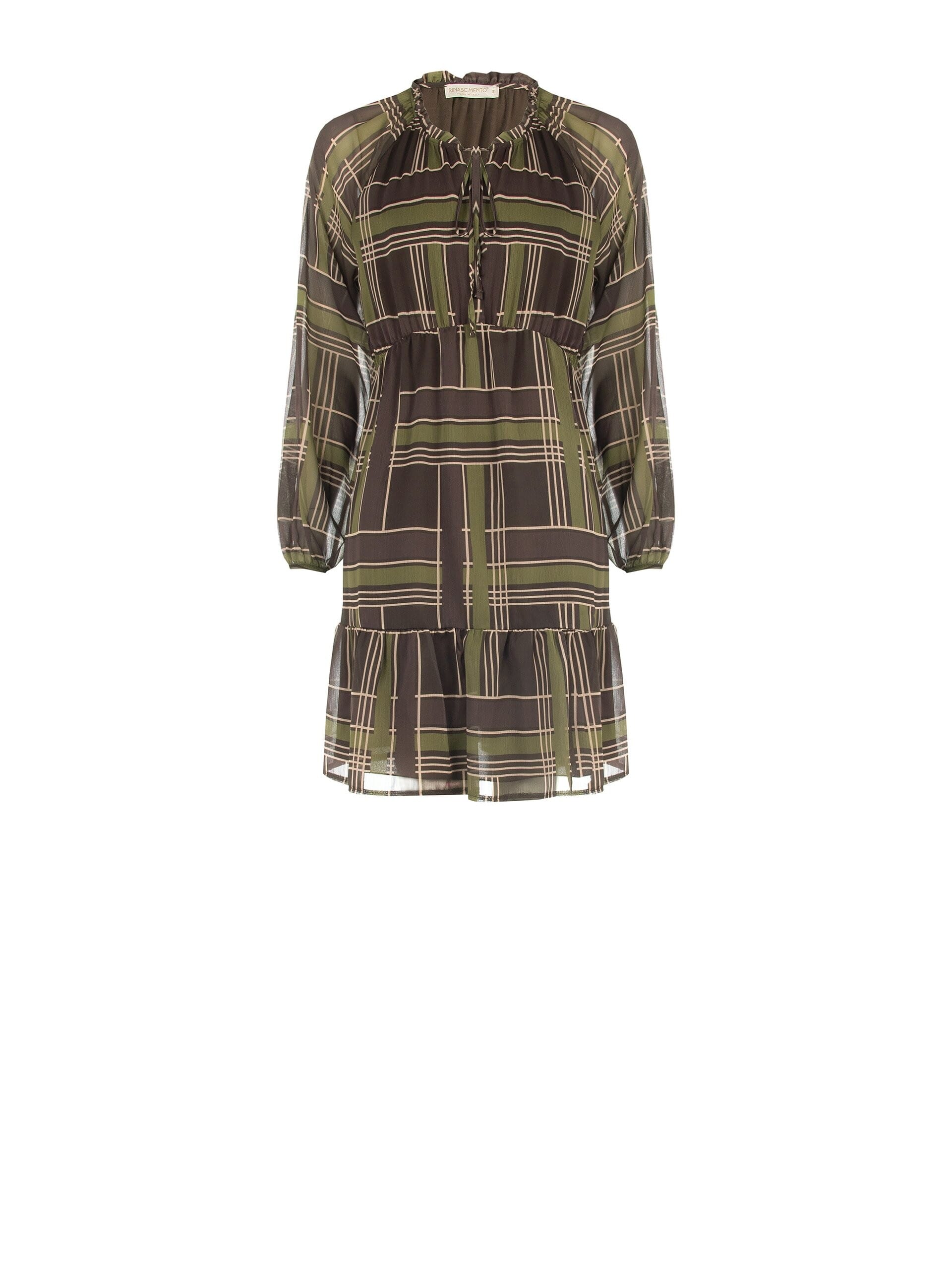 Georgette Short Dress with Neck Ties Rinascimento