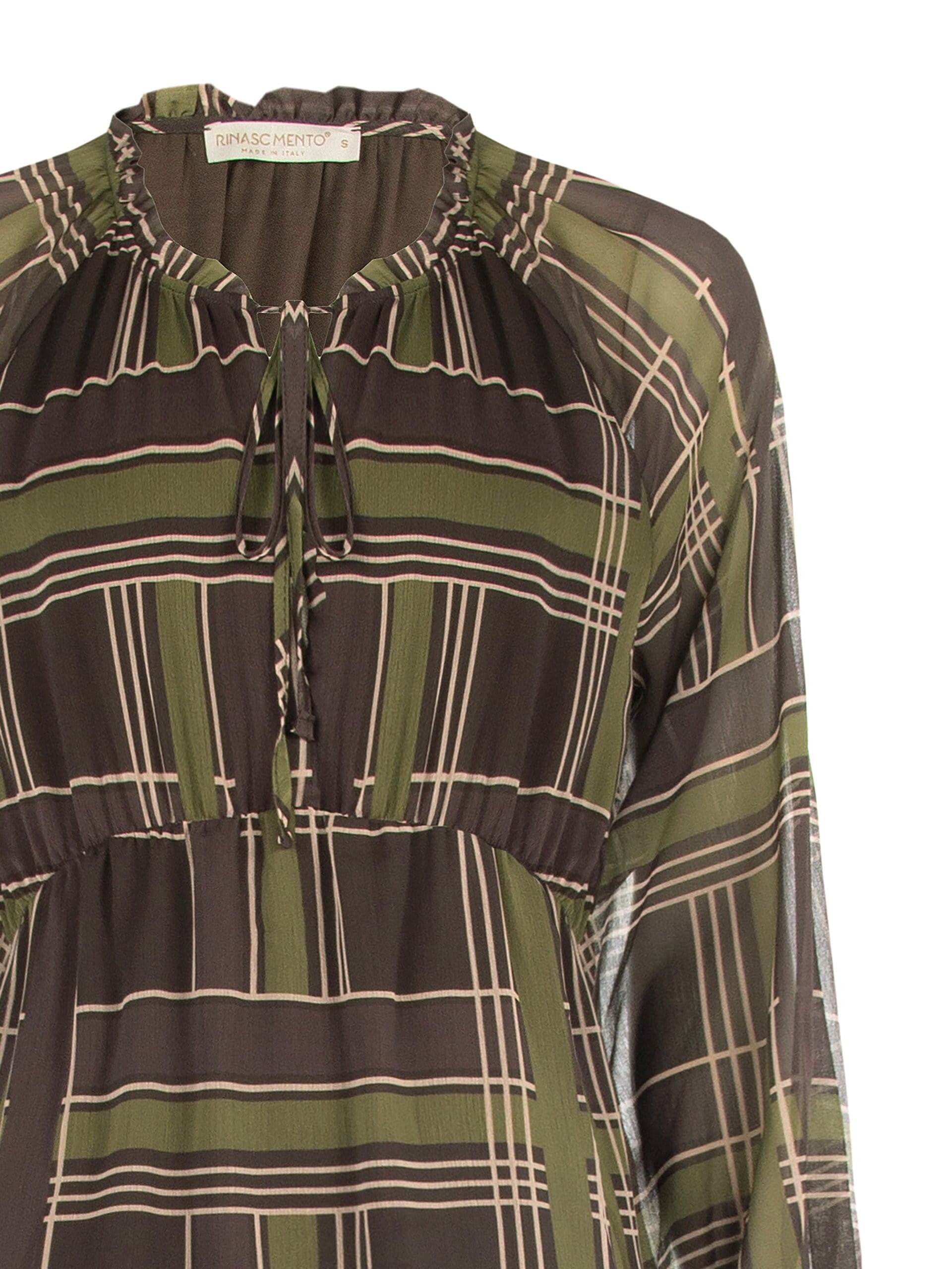 Georgette Short Dress with Neck Ties Rinascimento