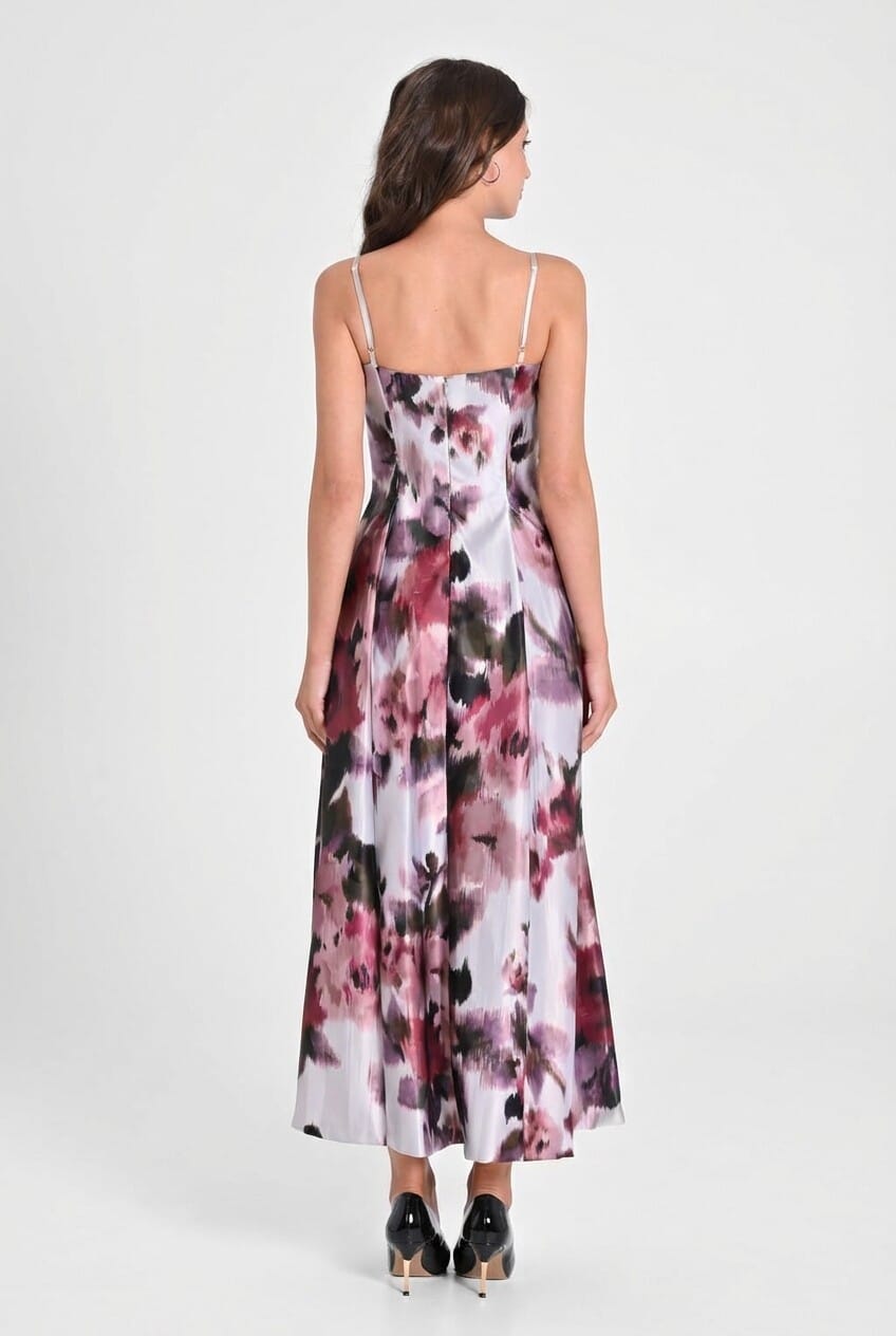 Duchesse Robe midi en satin structuré avec poches Rinascimento