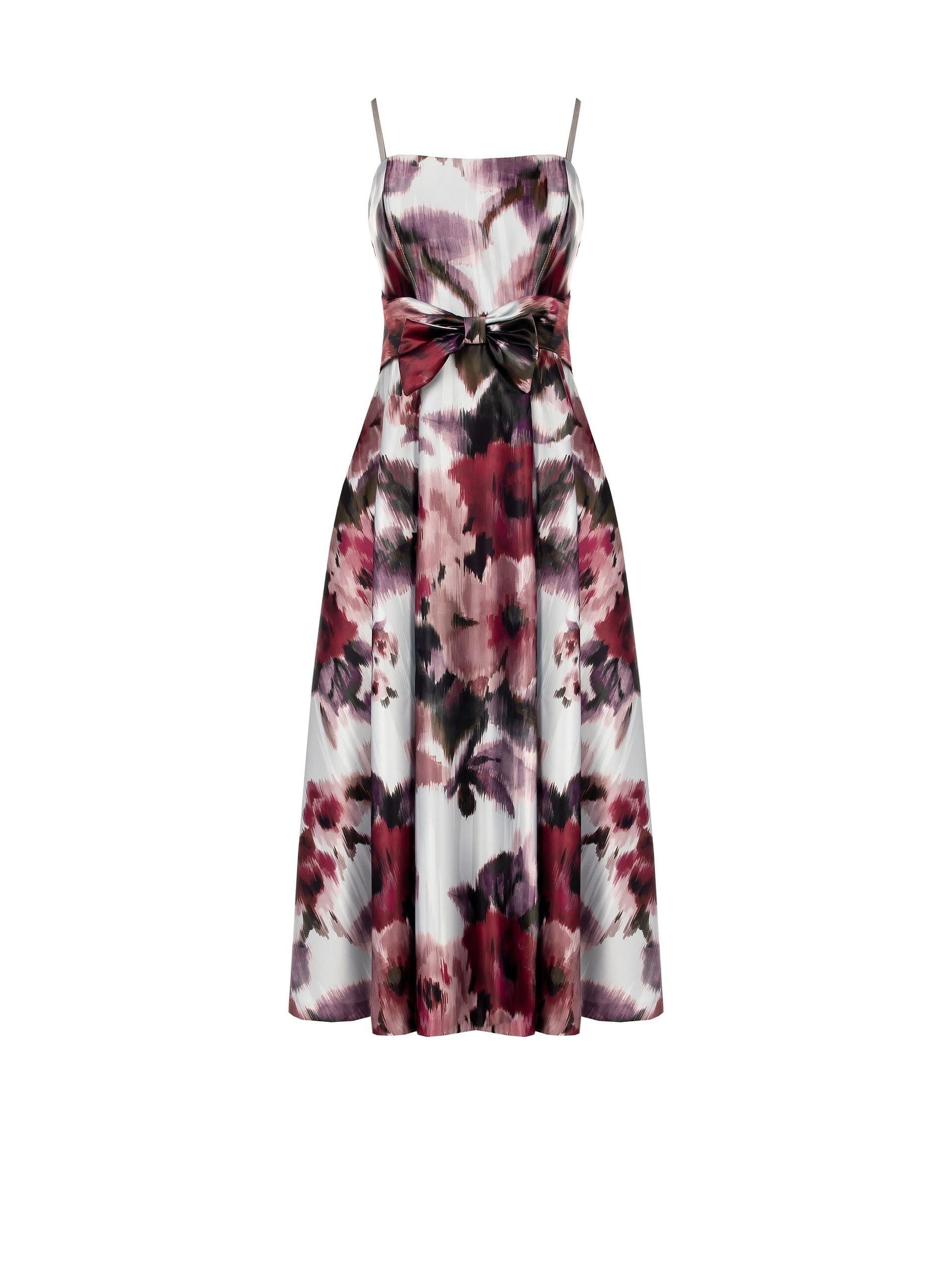 Duchesse Robe midi en satin structuré avec poches Rinascimento