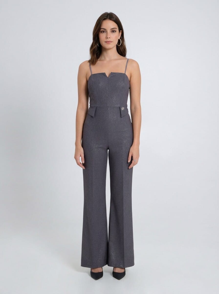 Laminated Fabric Palazzo Suit Rinascimento