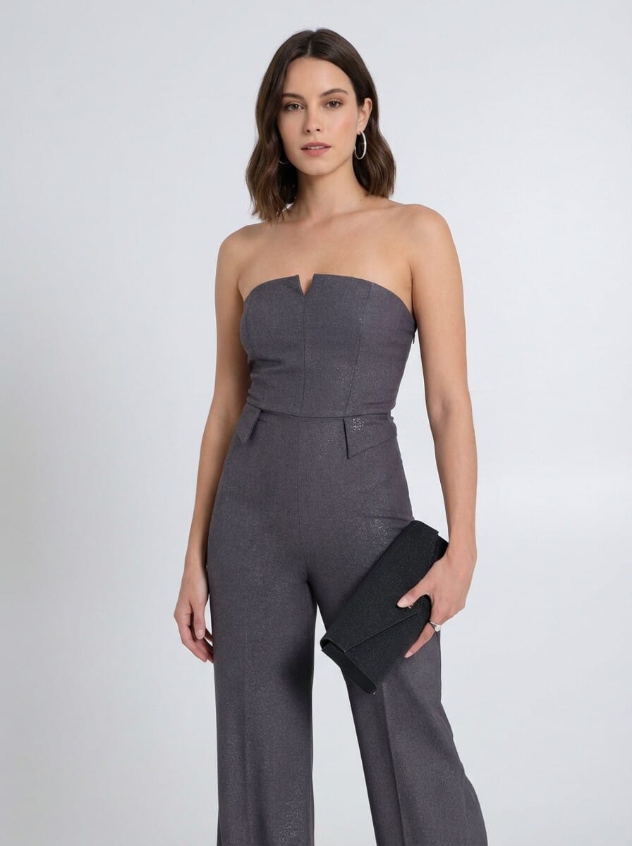 Laminated Fabric Palazzo Suit Rinascimento