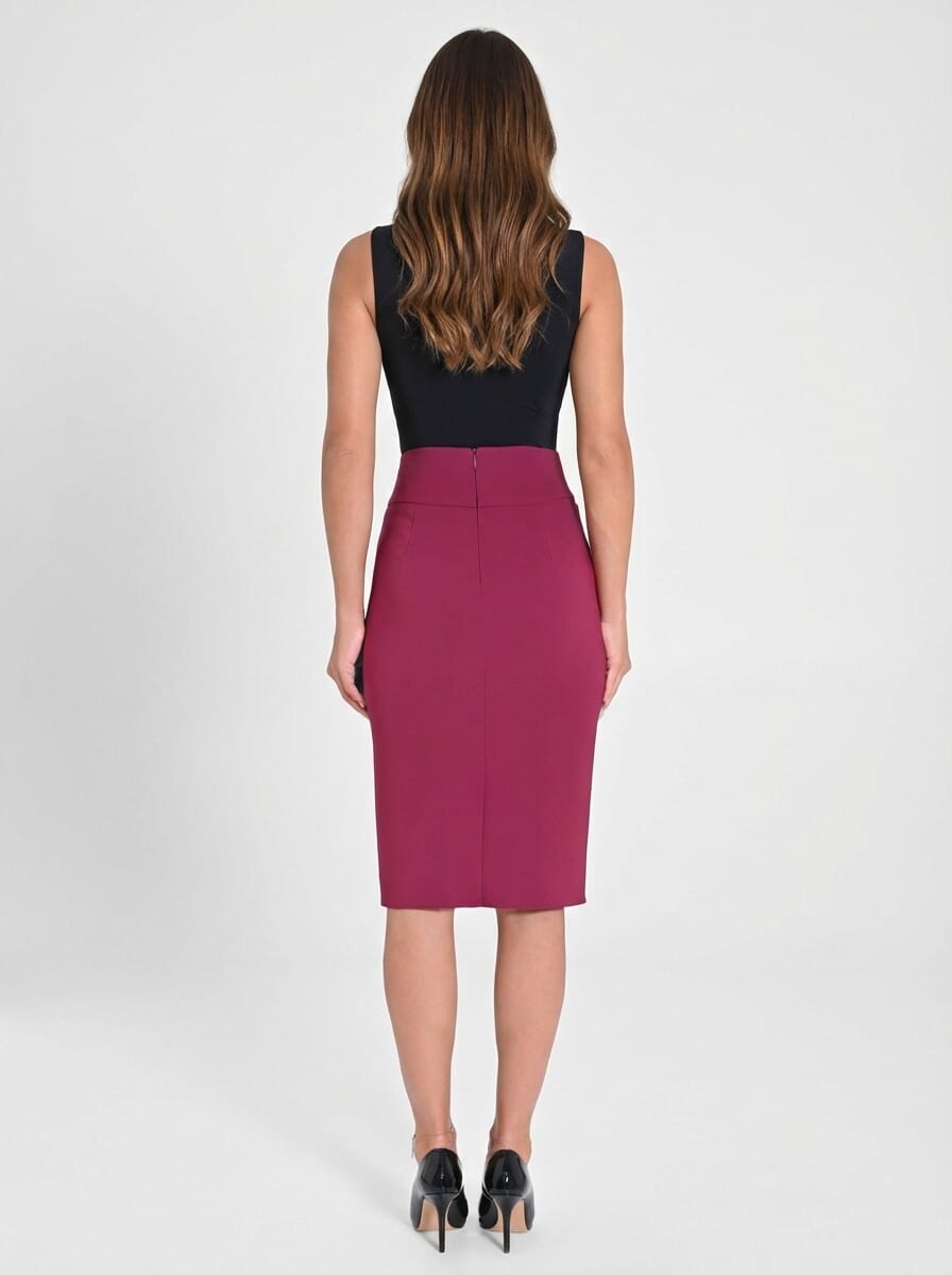 Rinascimento - Jupe crayon midi en tissu technique