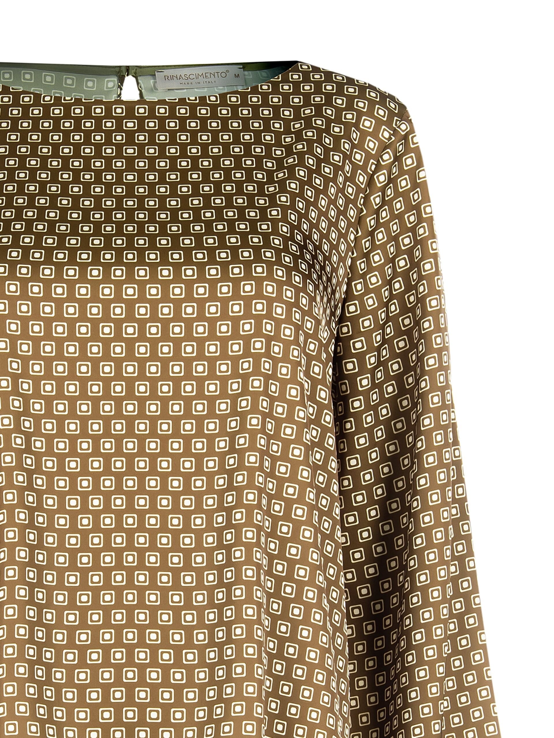 Blusa Ampia In Raso Motivo Geometrico Rinascimento