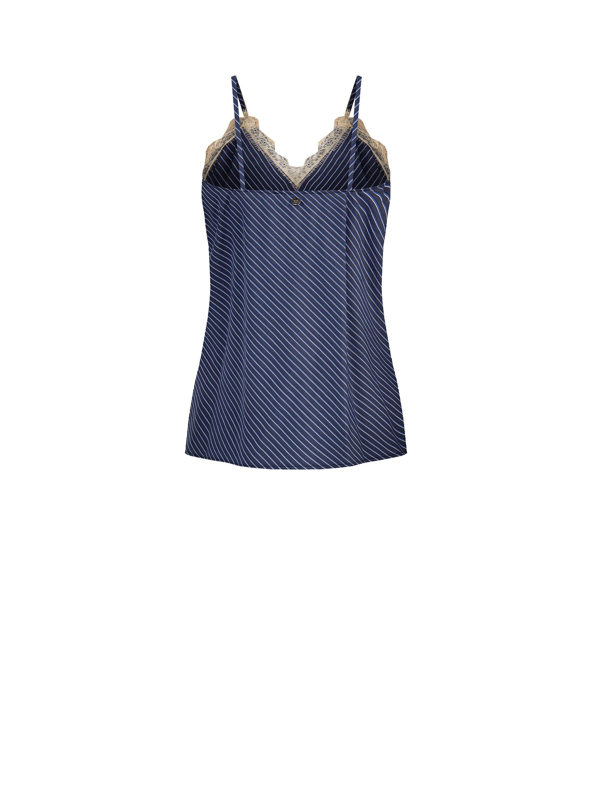 Slim Fit Viscose Blend Top with Lightly Crumpled Effect With Applied Rose And Lace Rinascimento