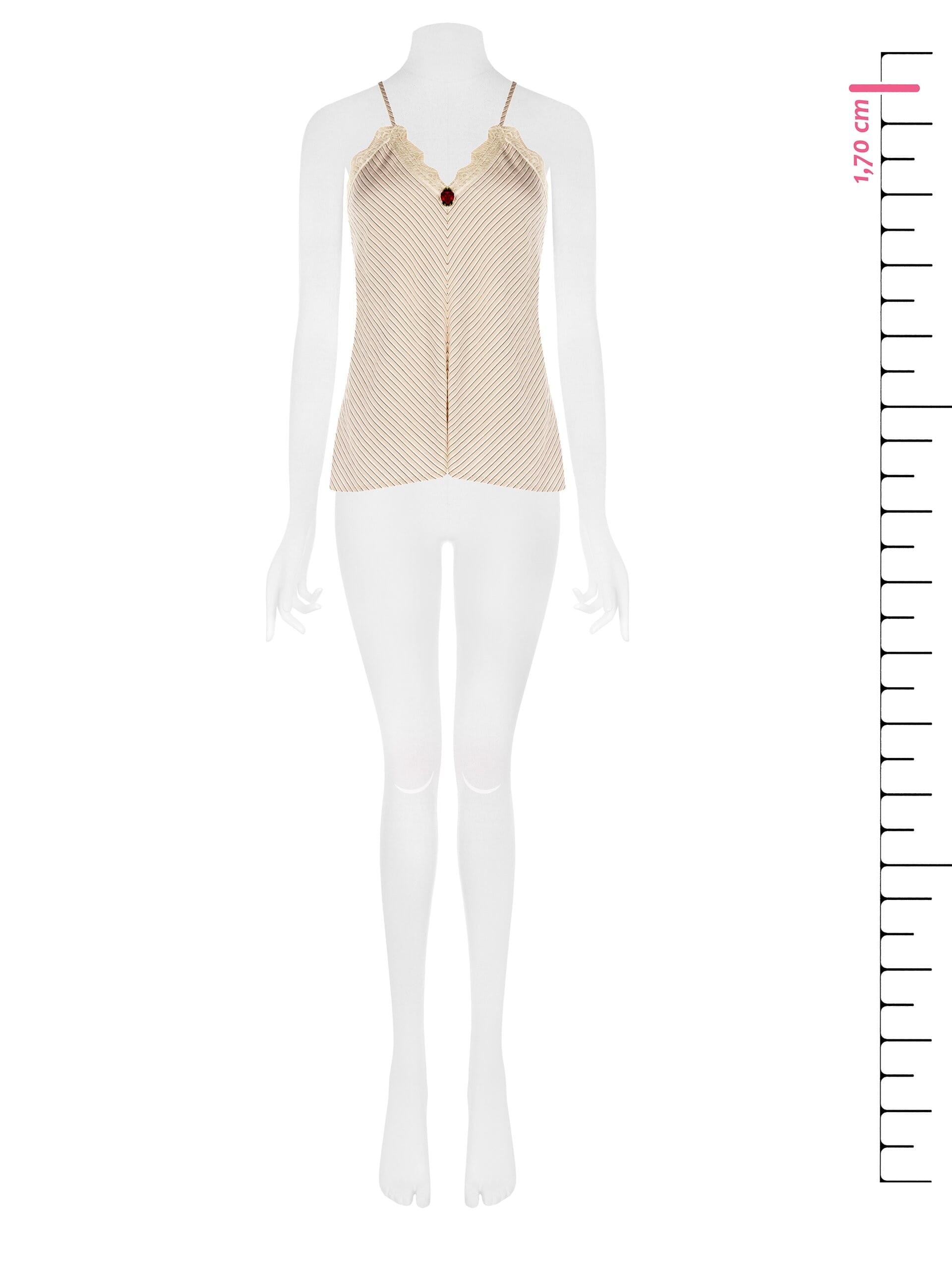 Slim Fit Viscose Blend Top with Lightly Crumpled Effect With Applied Rose And Lace Rinascimento