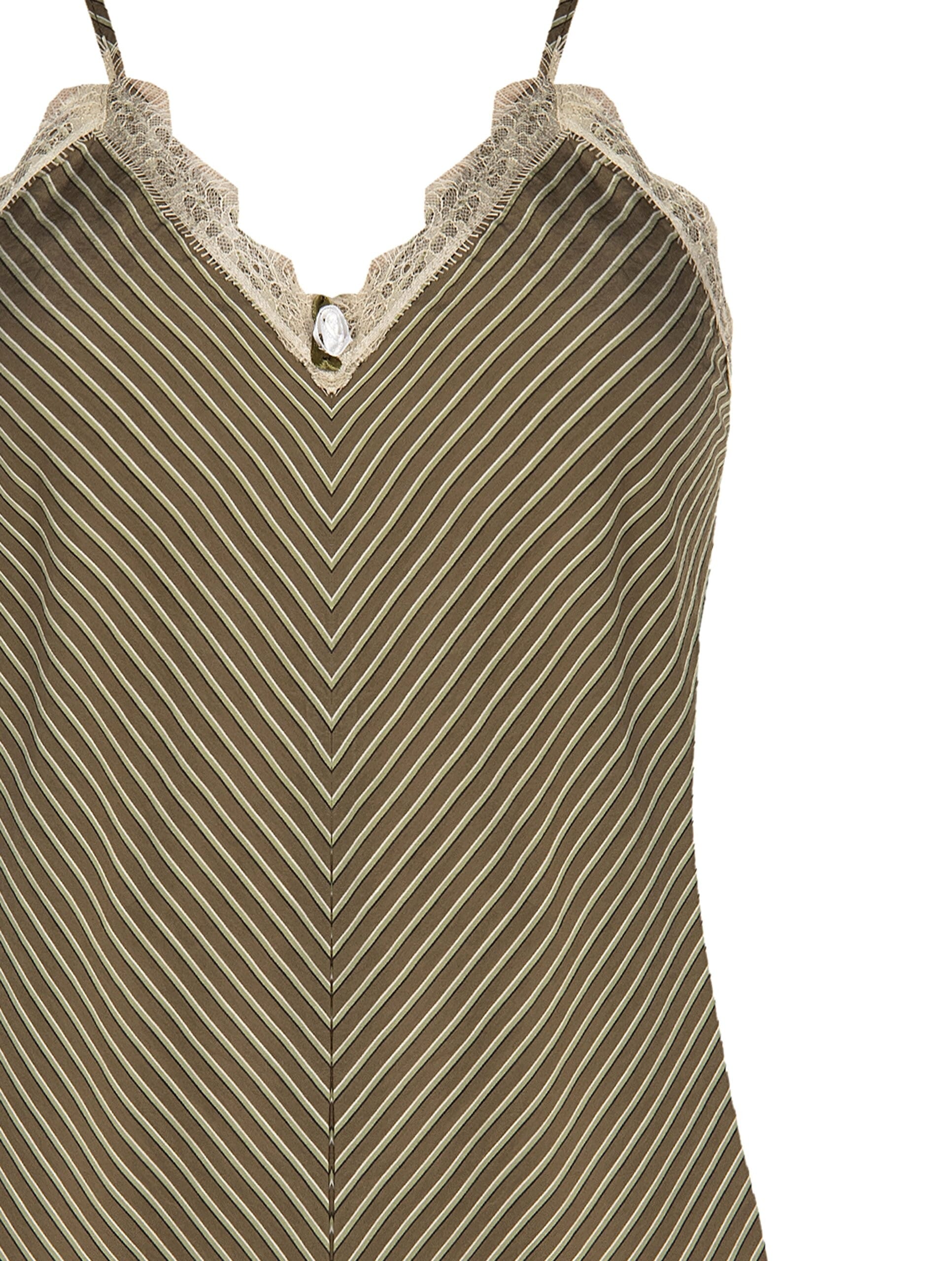 Slim Fit Viscose Blend Top with Lightly Crumpled Effect With Applied Rose And Lace Rinascimento