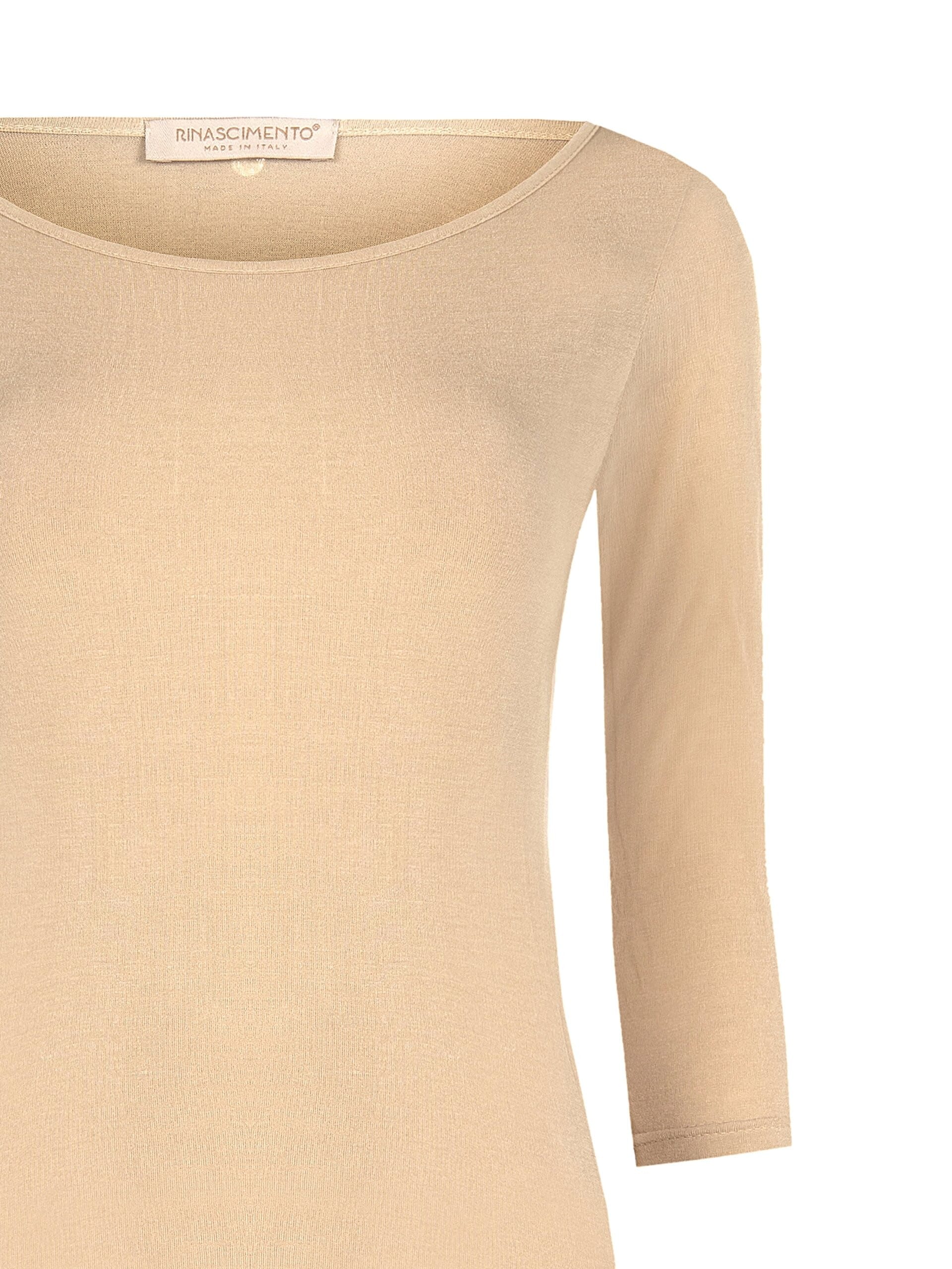 Ultralight Viscose T-Shirt with 3/4 Length Sleeves Rinascimento