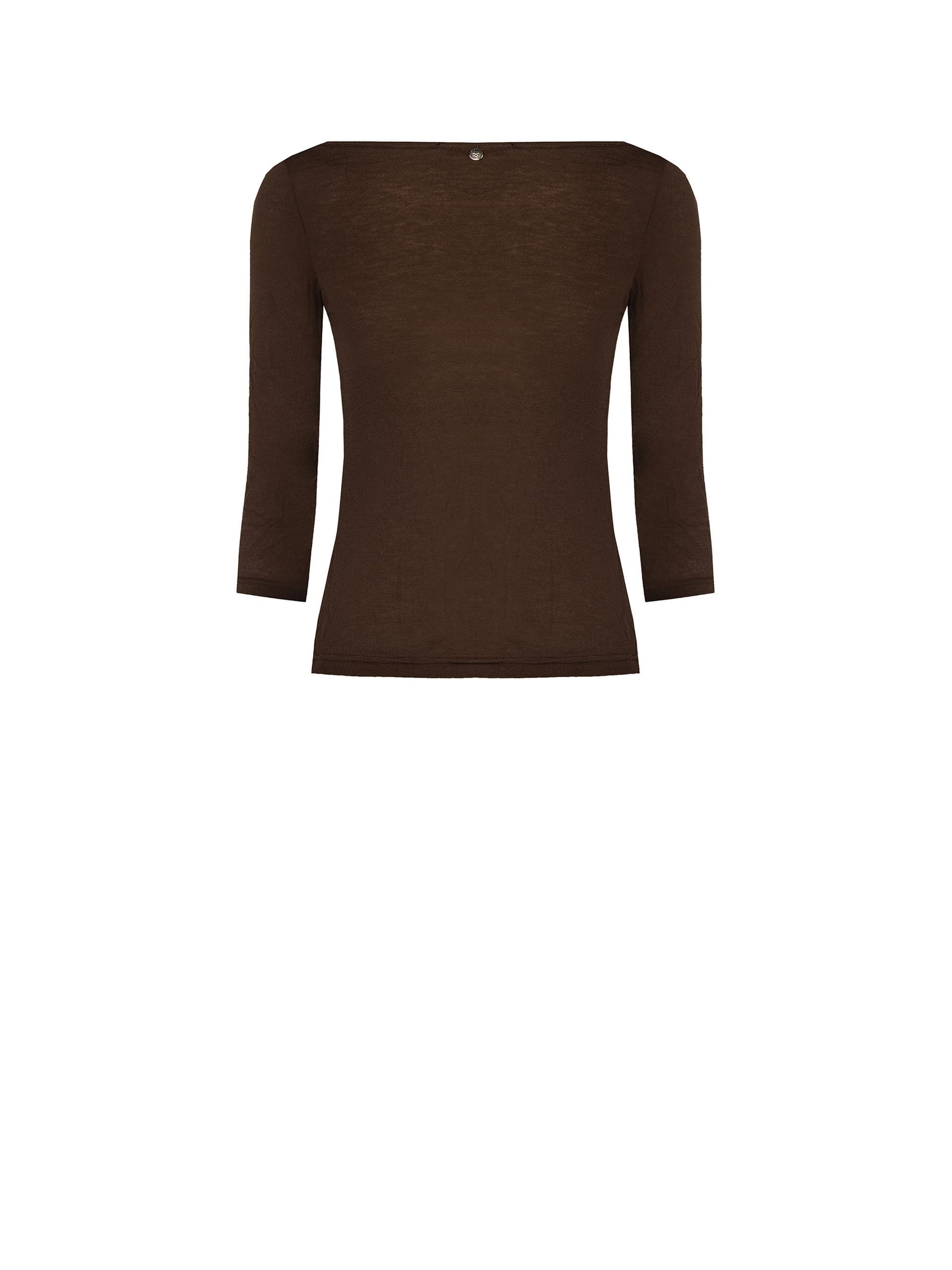 Ultralight Viscose T-Shirt with 3/4 Length Sleeves Rinascimento