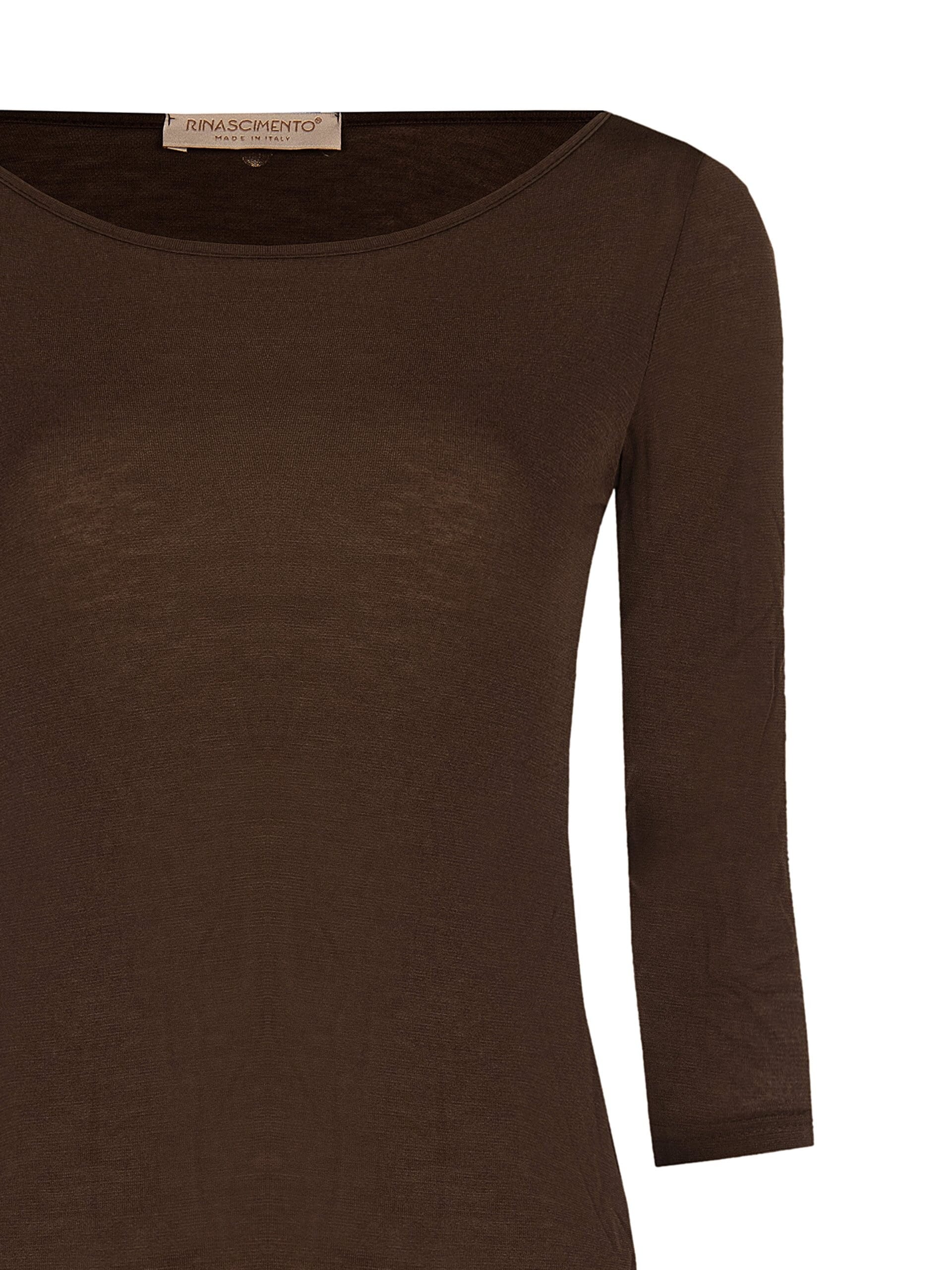 Ultralight Viscose T-Shirt with 3/4 Length Sleeves Rinascimento