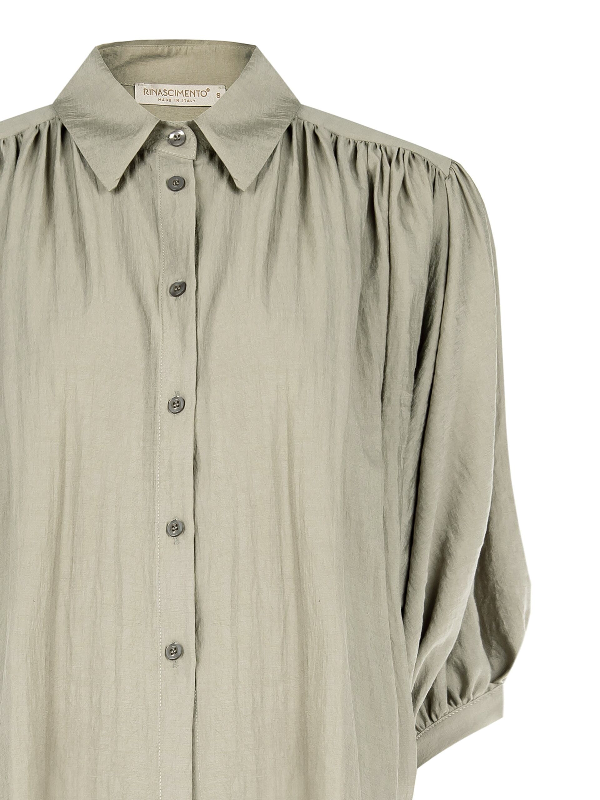 Camicia Ampia In Tessuto Leggero Misto Viscosa Con Maniche A Pipistrello Rinascimento