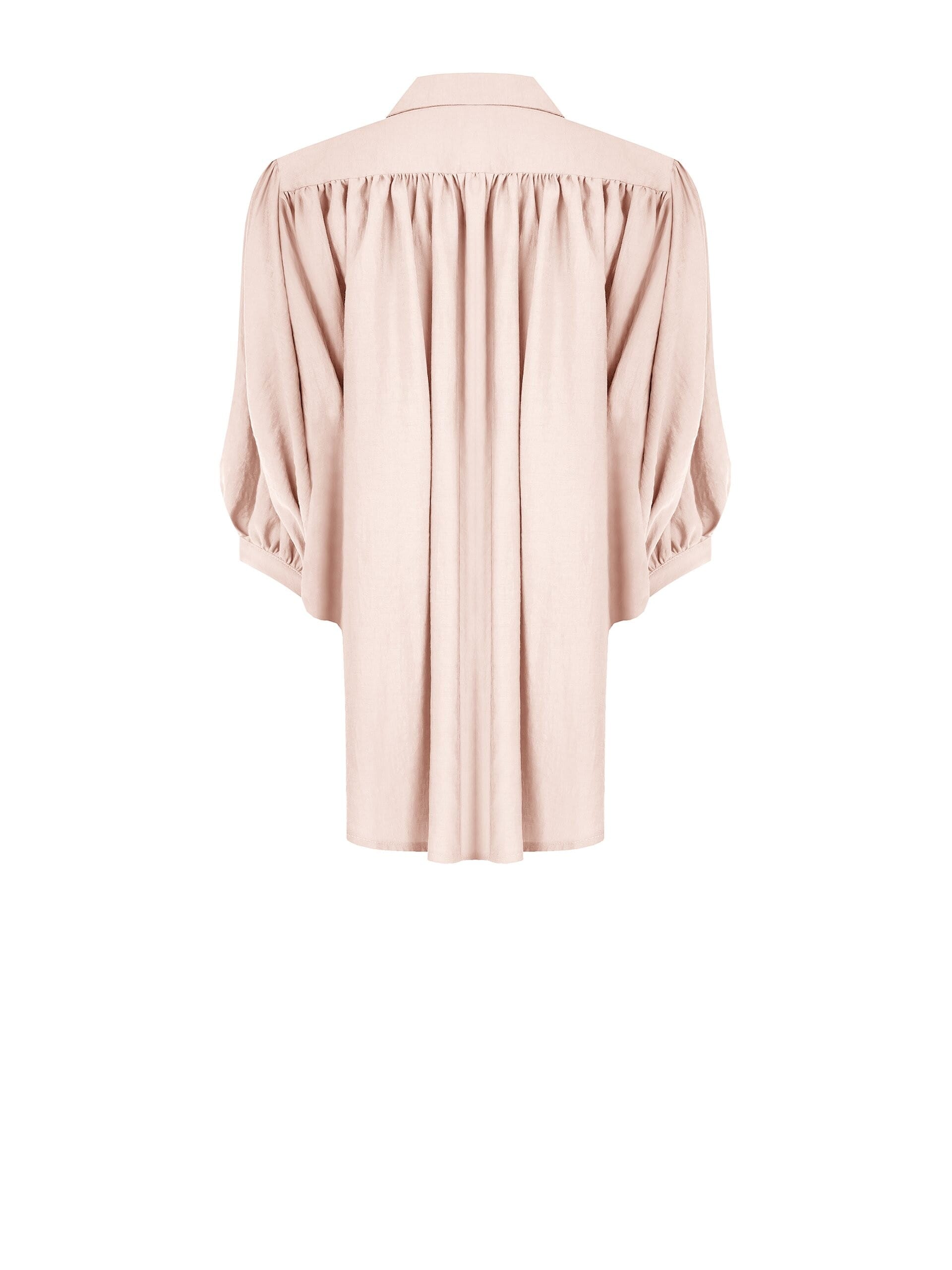 Camicia Ampia In Tessuto Leggero Misto Viscosa Con Maniche A Pipistrello Rinascimento