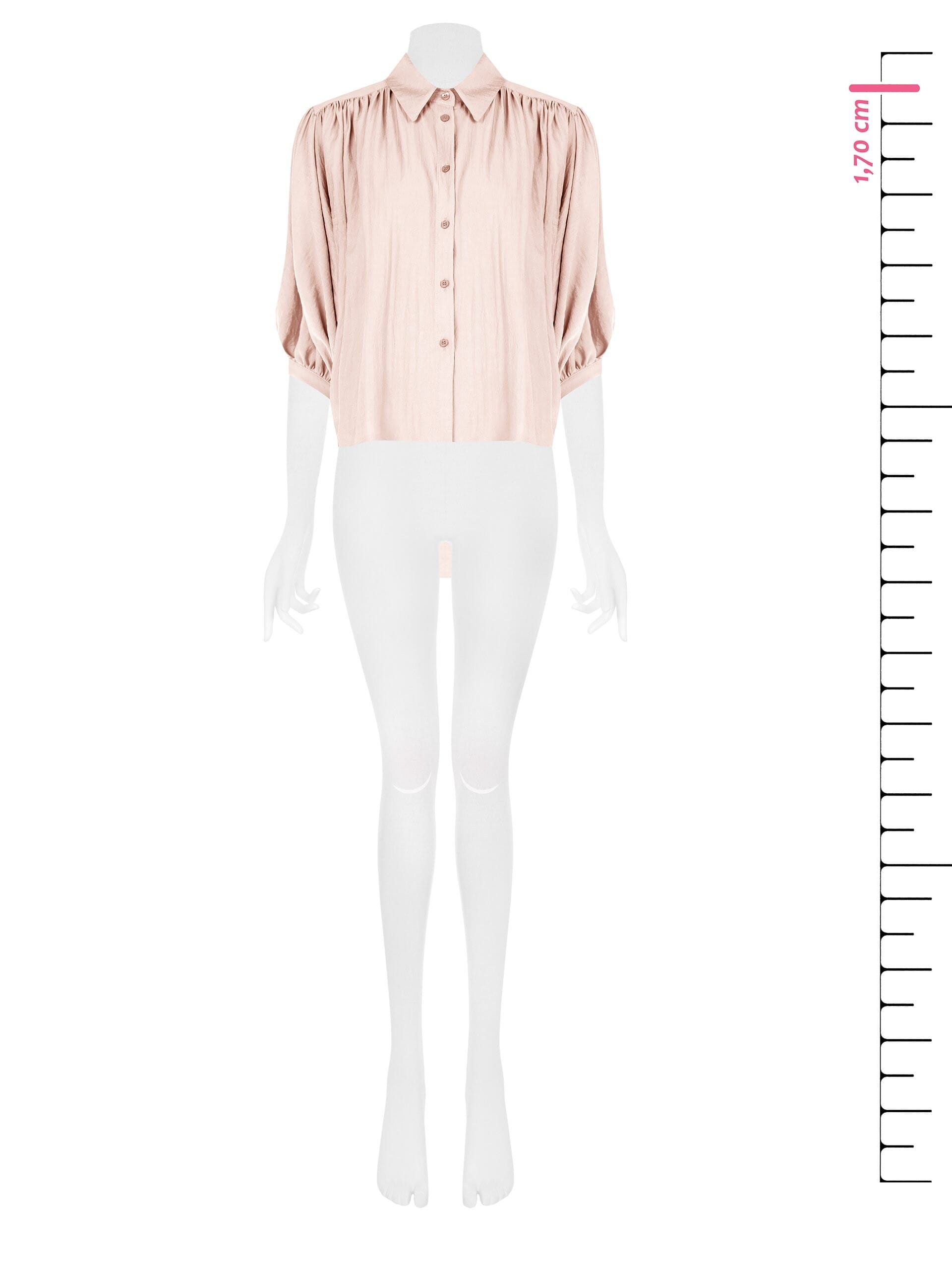 Camicia Ampia In Tessuto Leggero Misto Viscosa Con Maniche A Pipistrello Rinascimento