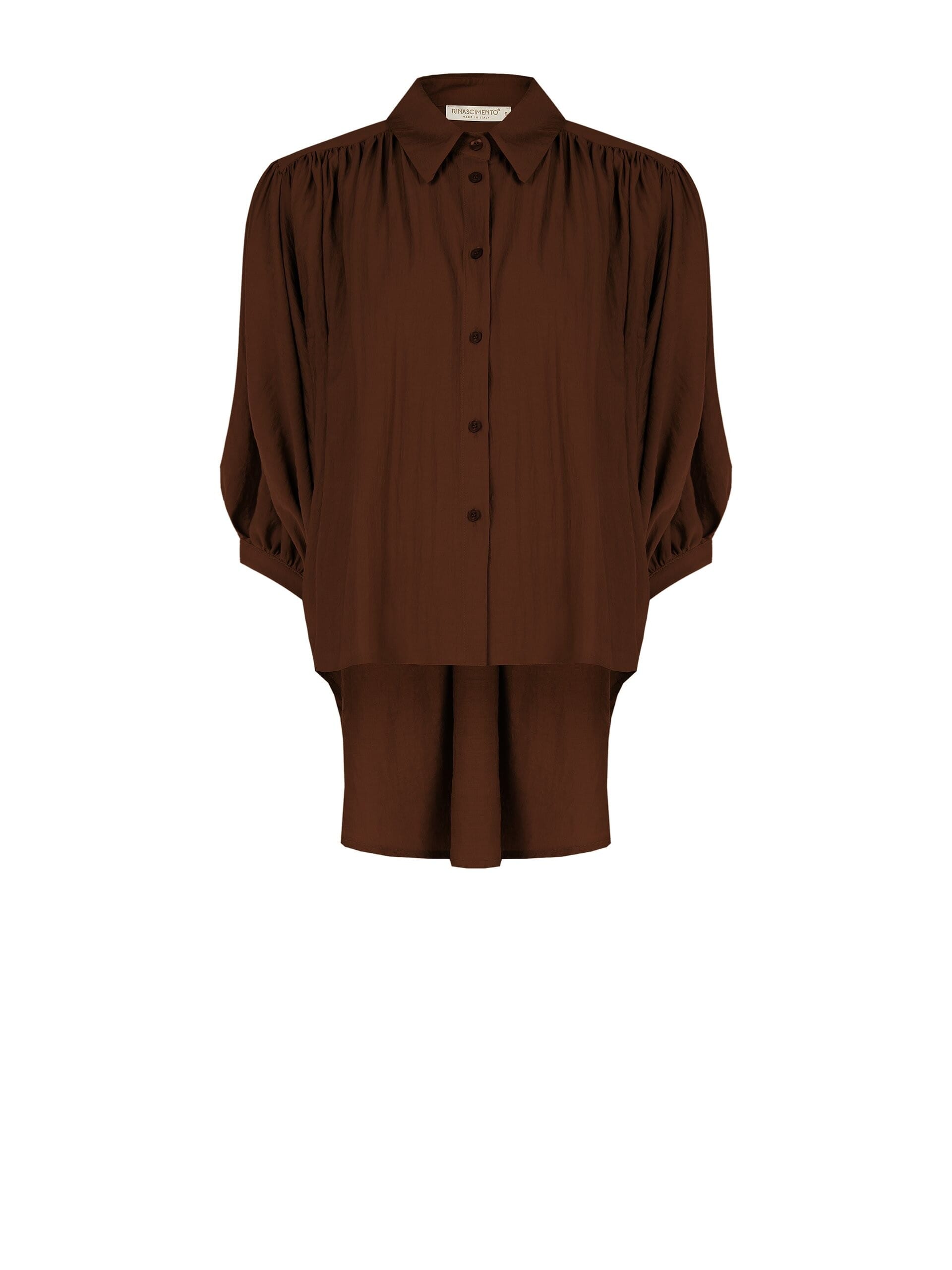 Camicia Ampia In Tessuto Leggero Misto Viscosa Con Maniche A Pipistrello Rinascimento