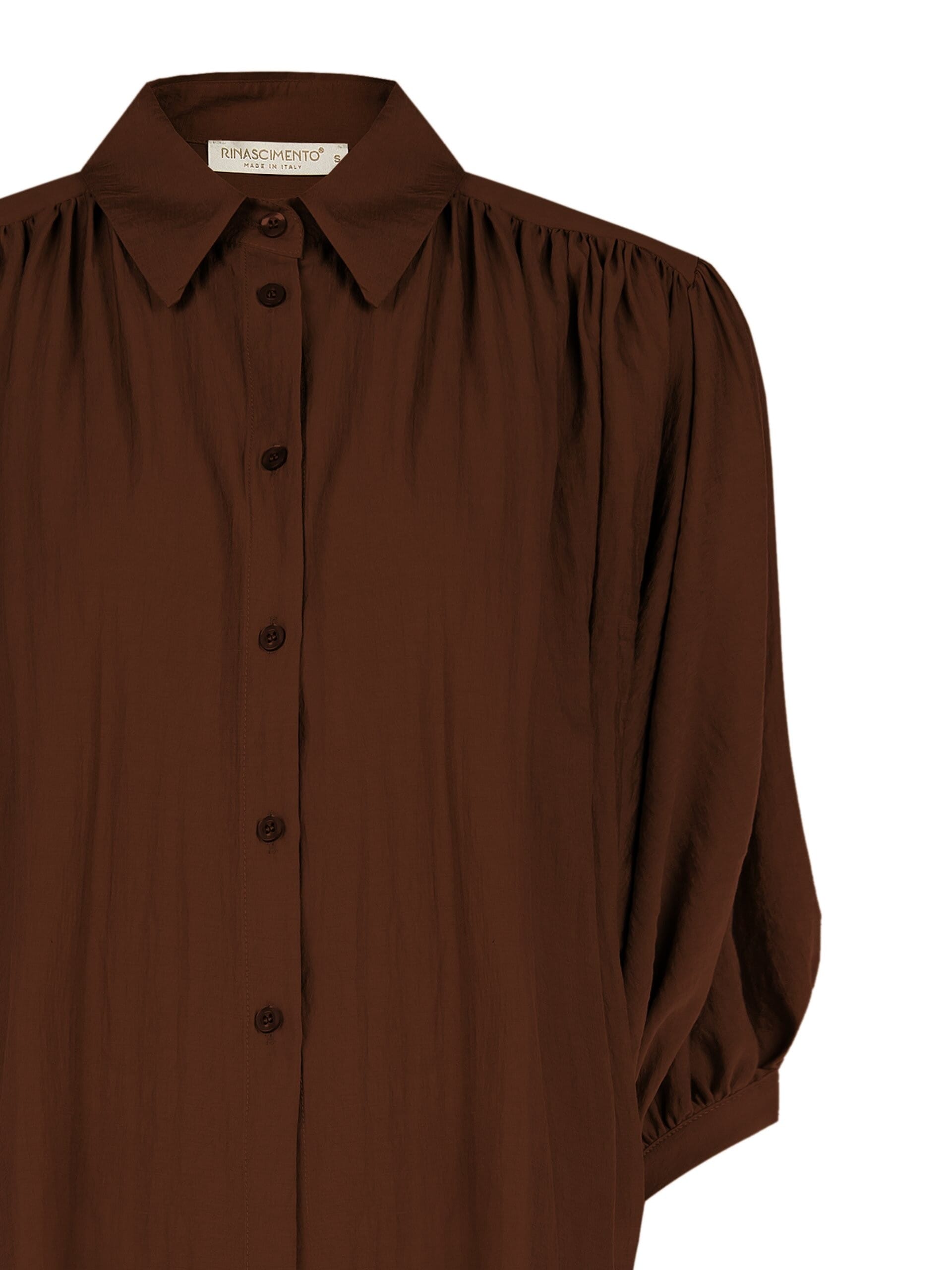 Camicia Ampia In Tessuto Leggero Misto Viscosa Con Maniche A Pipistrello Rinascimento