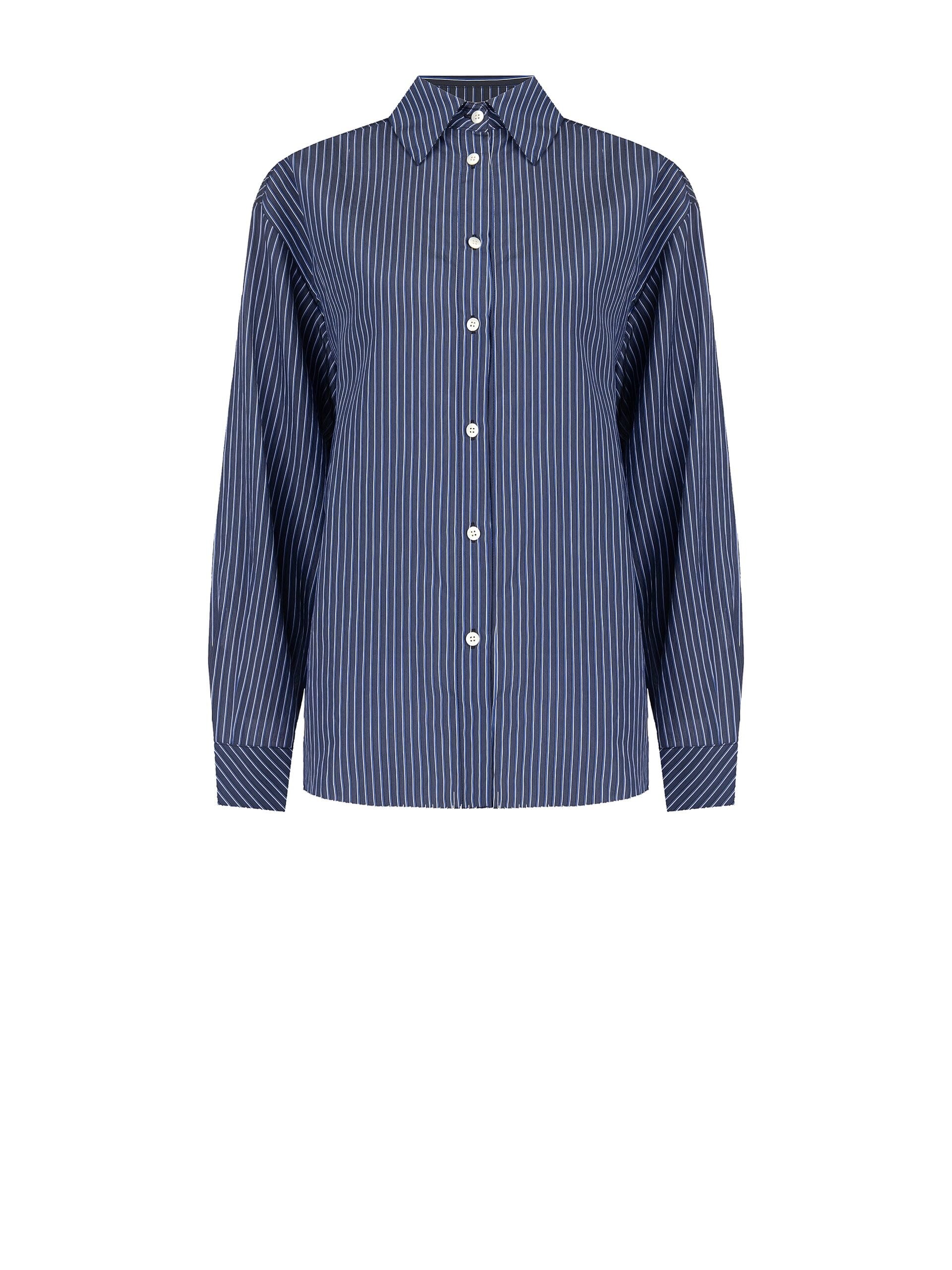 Fluid Viscose Blend Shirt Slightly Wrinkled Effect Rinascimento