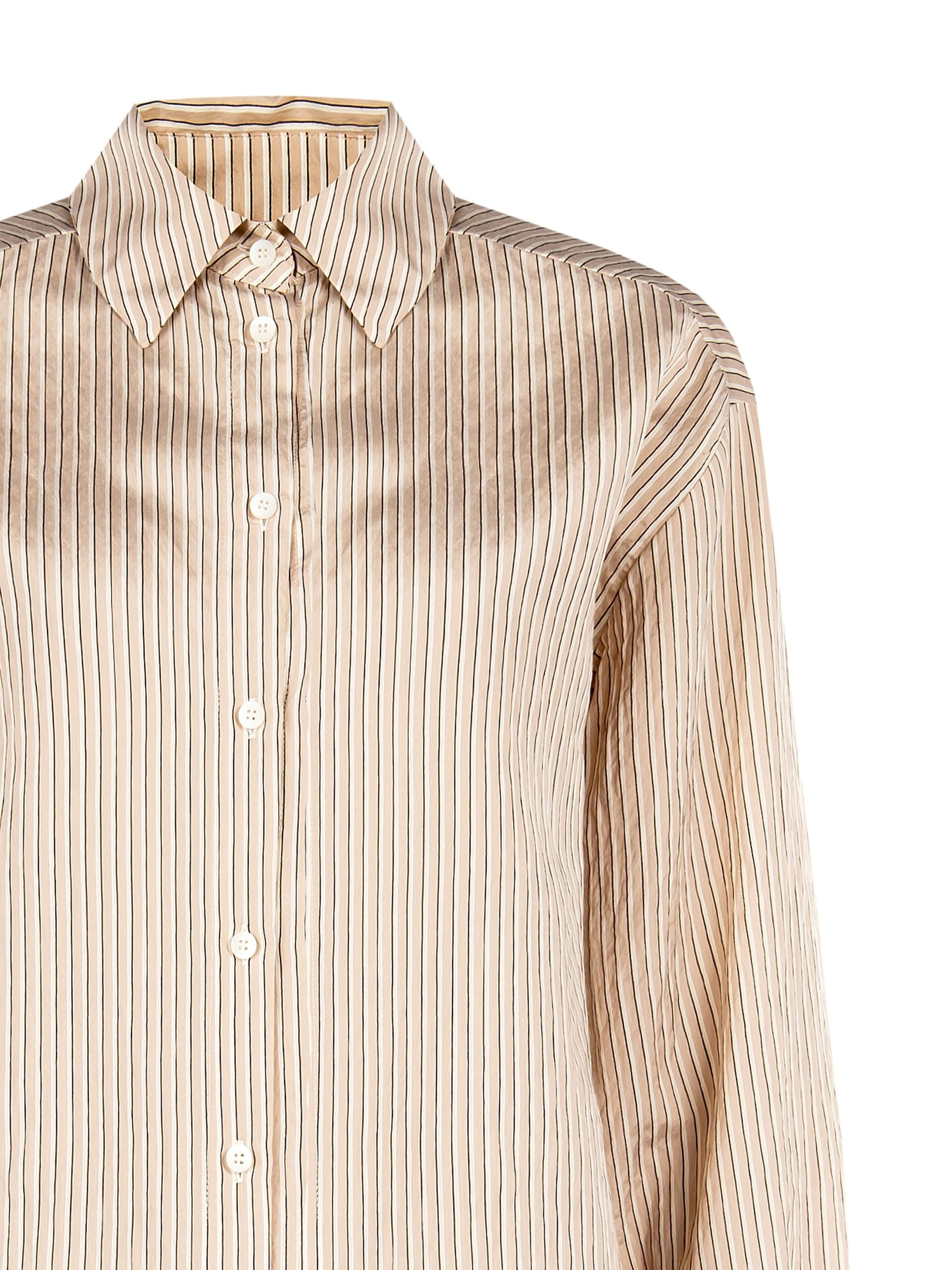 Fluid Viscose Blend Shirt Slightly Wrinkled Effect Rinascimento