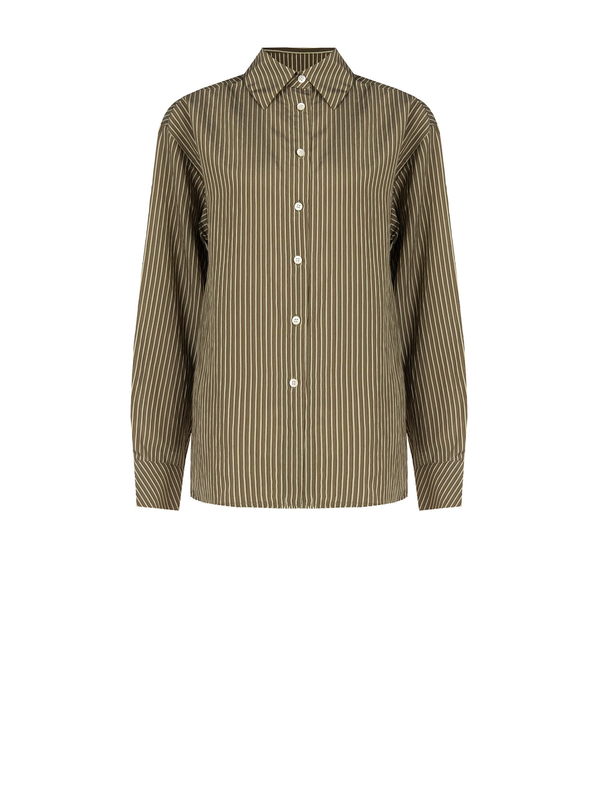 Fluid Viscose Blend Shirt Slightly Wrinkled Effect Rinascimento