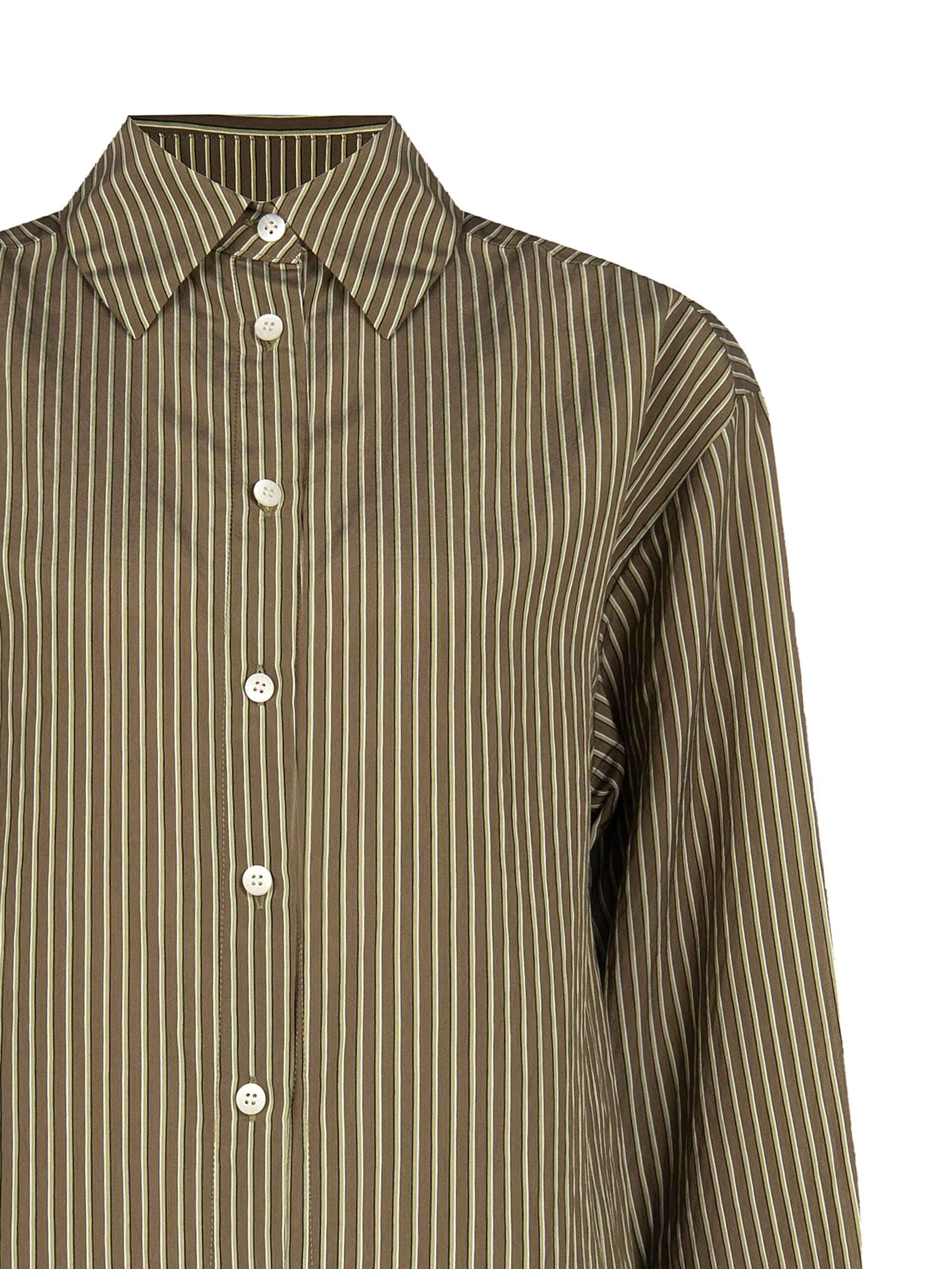 Fluid Viscose Blend Shirt Slightly Wrinkled Effect Rinascimento