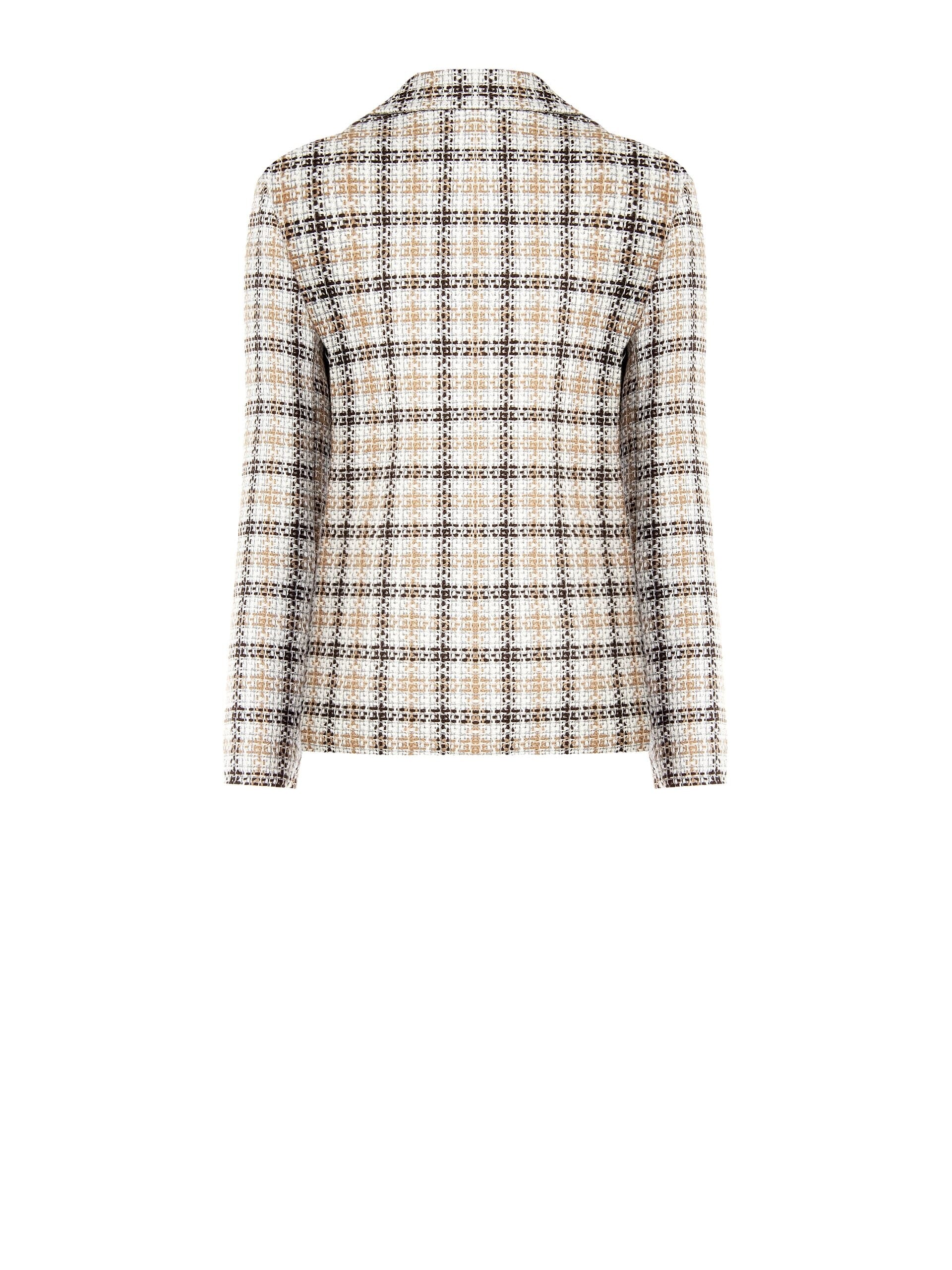 Tweed Jacket With Logo Button Rr Rinascimento