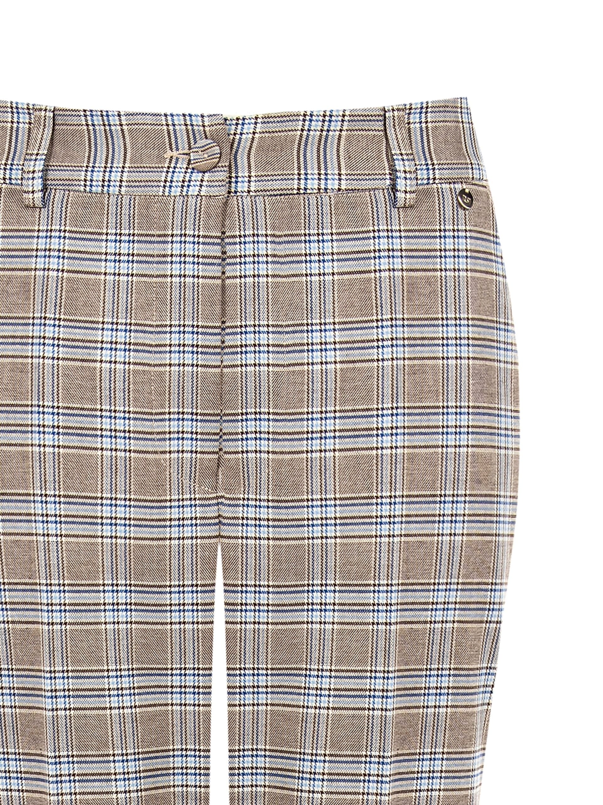 Prince of Wales Straight Trousers With Matching Button And Pockets Rinascimento