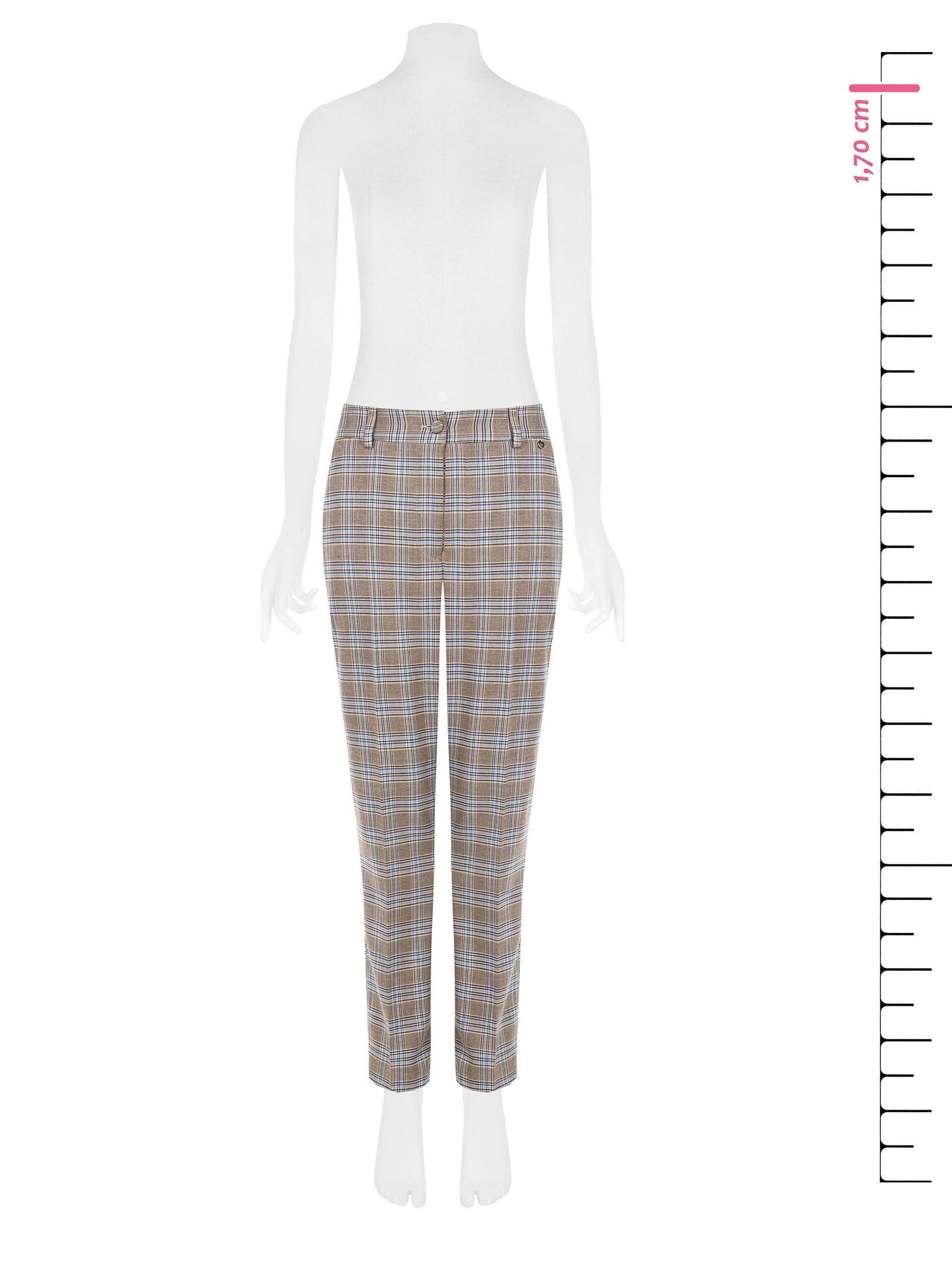 Prince of Wales Straight Trousers With Matching Button And Pockets Rinascimento