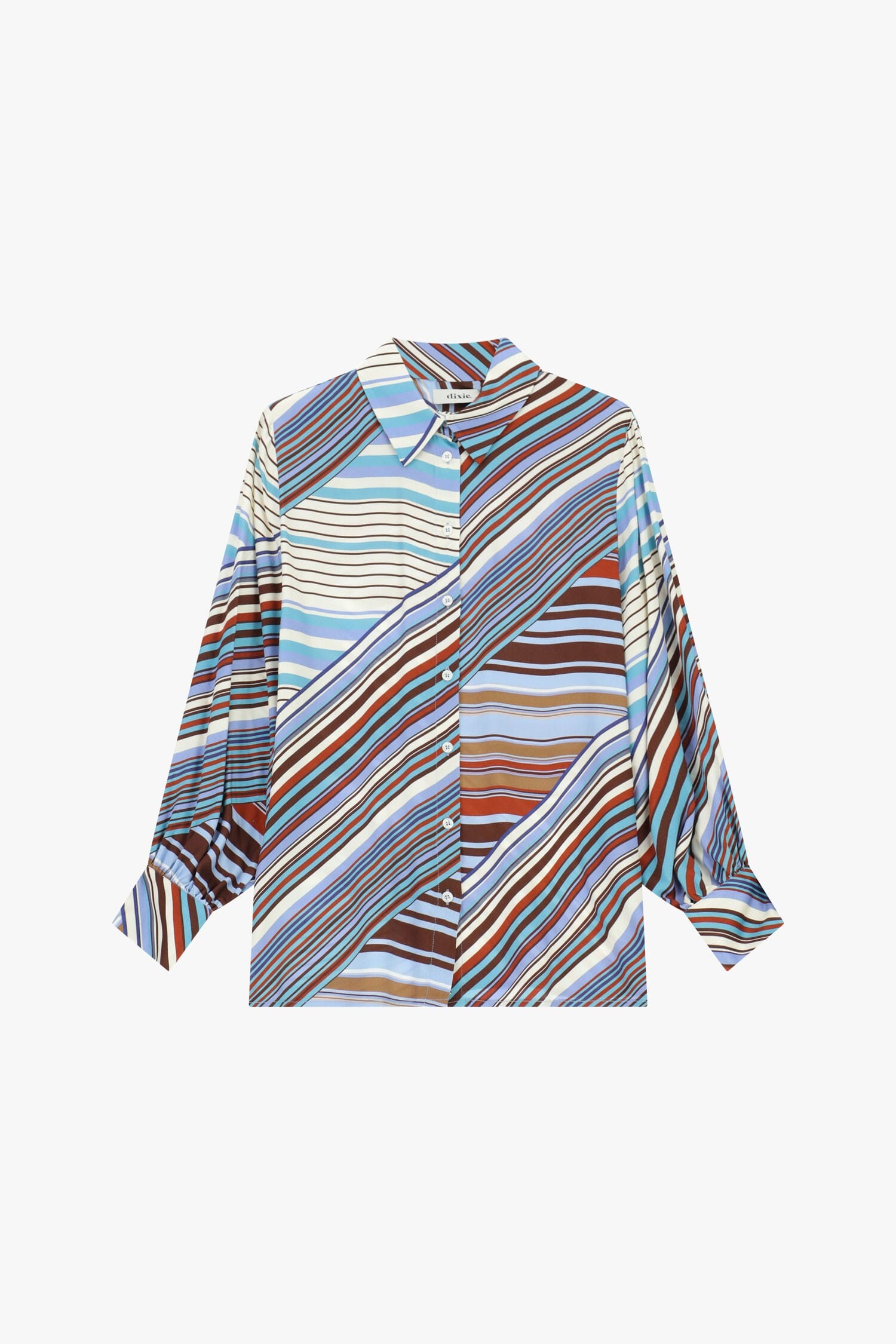 Chemise rayée multicolore à manches longues Dixie