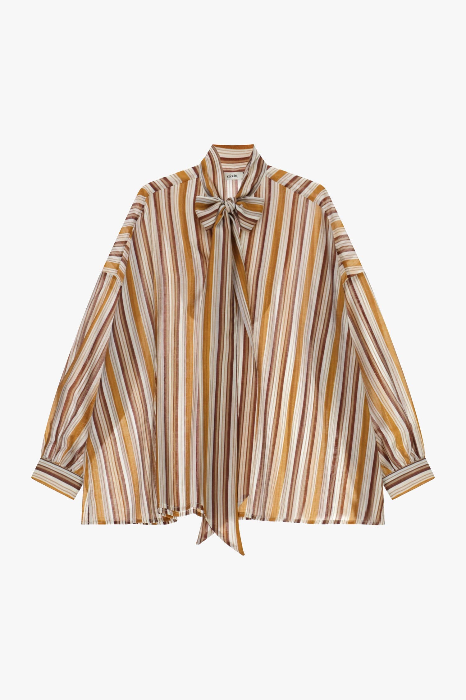 Striped Shirt With Bow And Long Sleeves Dixie