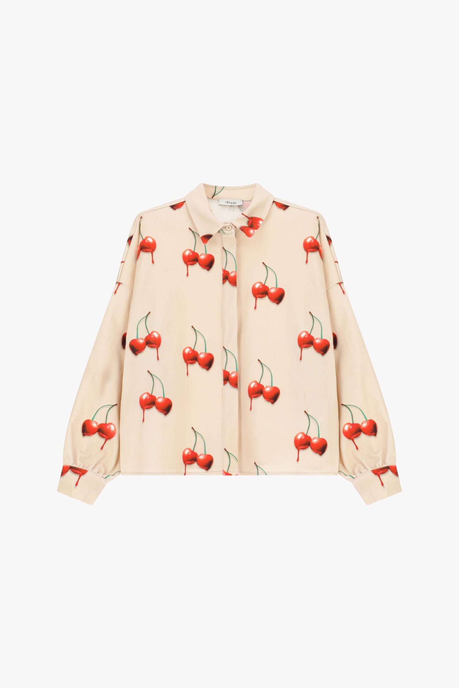 Cherry Print Shirt With Long Sleeves Dixie