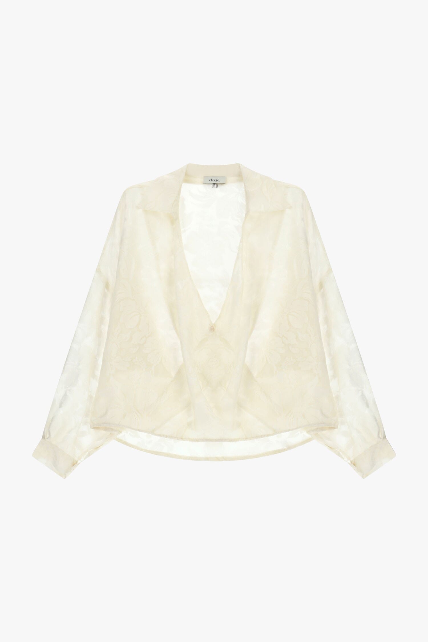 Crossed Jacquard Shirt With Dixie Wide Sleeves