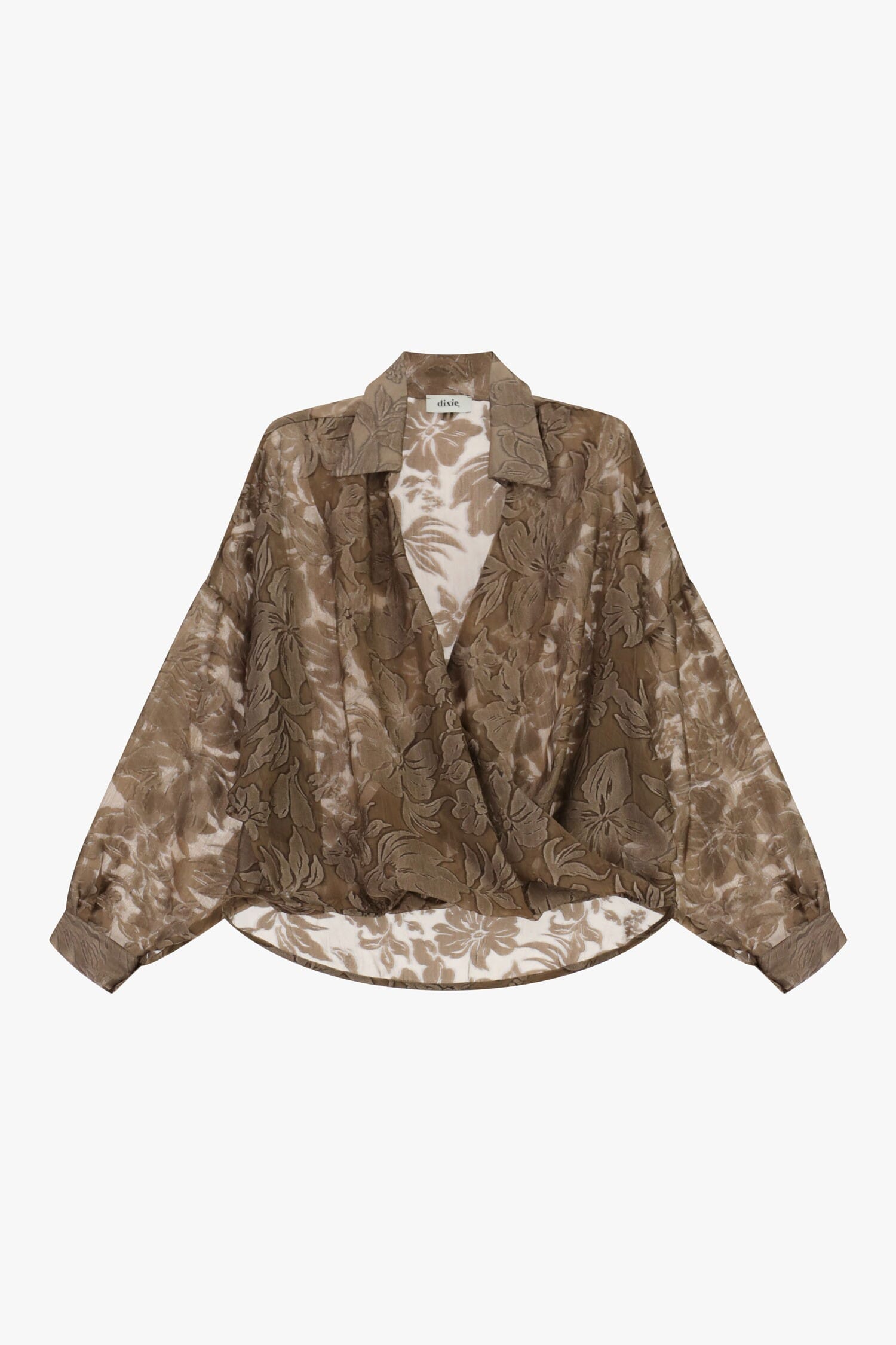 Crossed Jacquard Shirt With Dixie Wide Sleeves