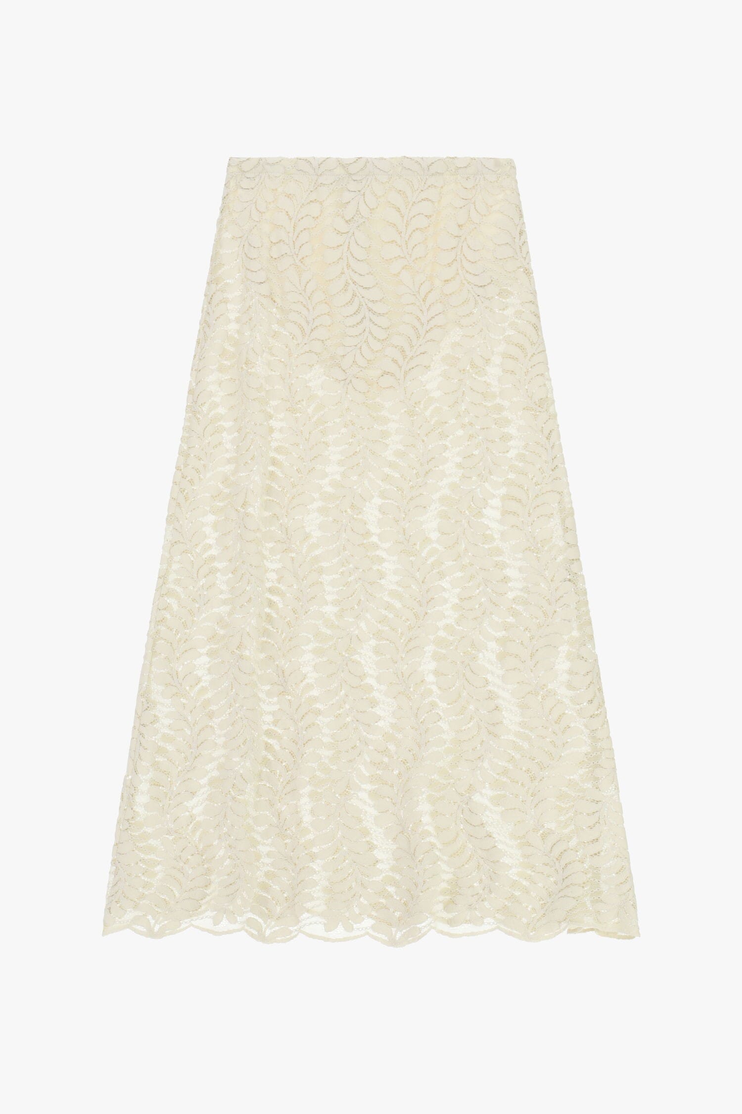 Jupe longue avec broderie de feuilles perforées Dixie