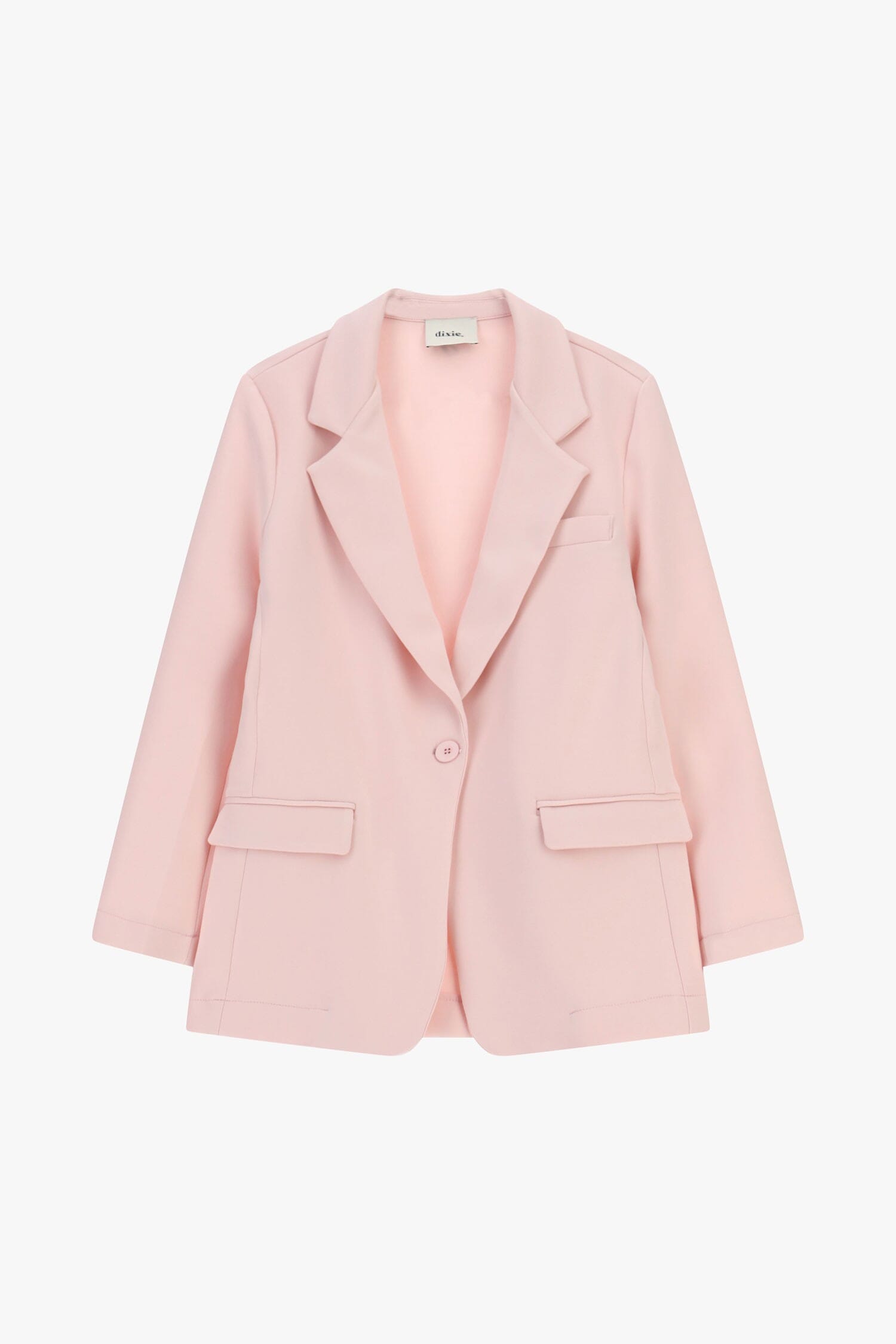 Single-breasted blazer with flap pockets and classic Dixie lapels