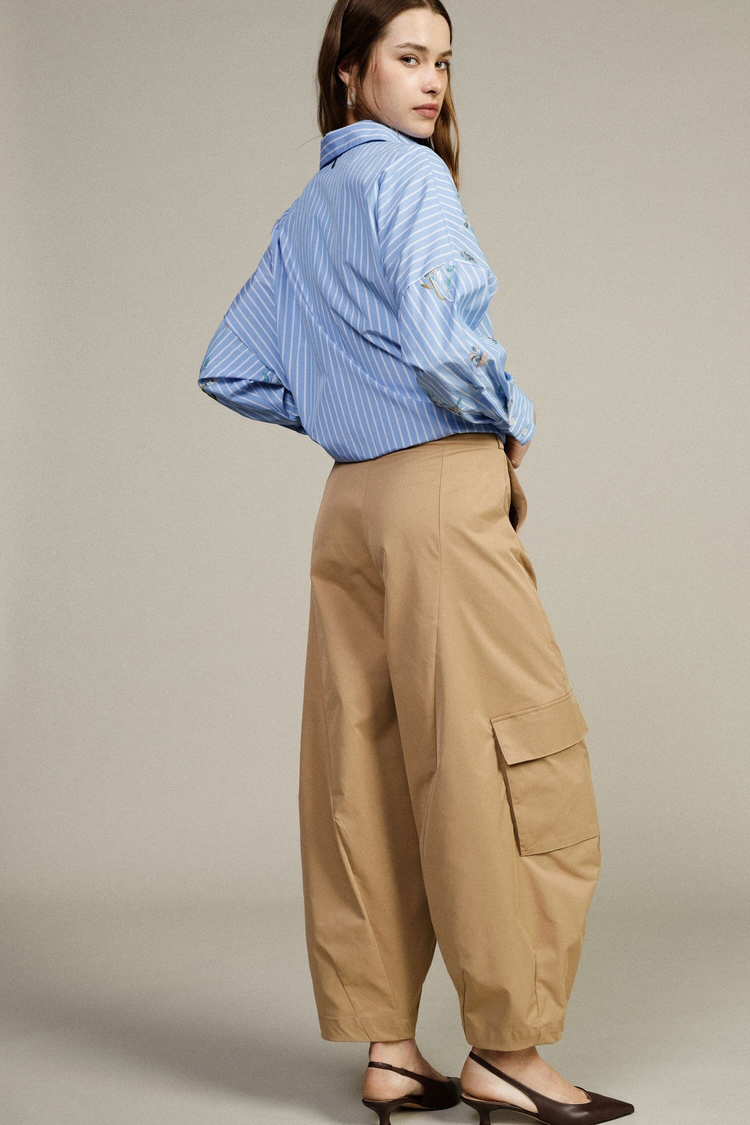 High Waisted Palace Trousers With Maxi Pockets Dixie