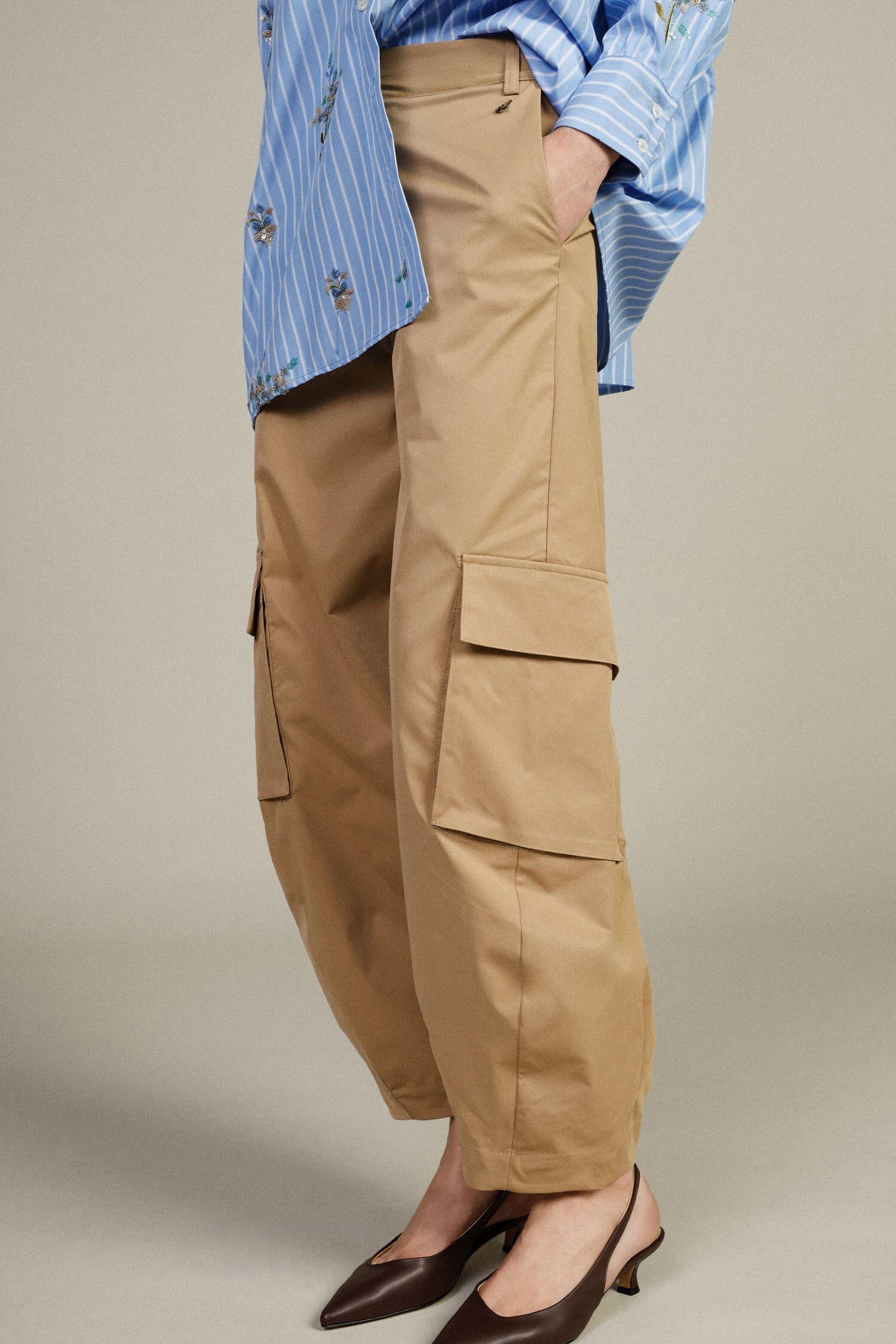 High Waisted Palace Trousers With Maxi Pockets Dixie