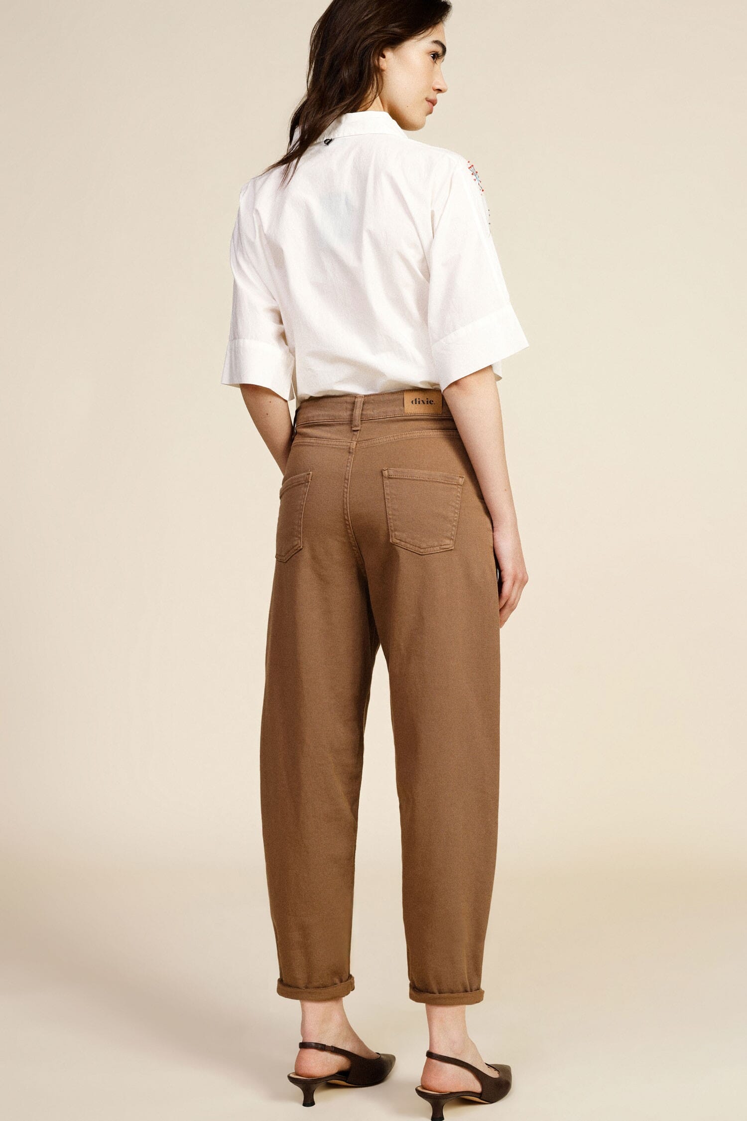 Chino-Fit Trousers With Turn-ups And High Waists Dixie