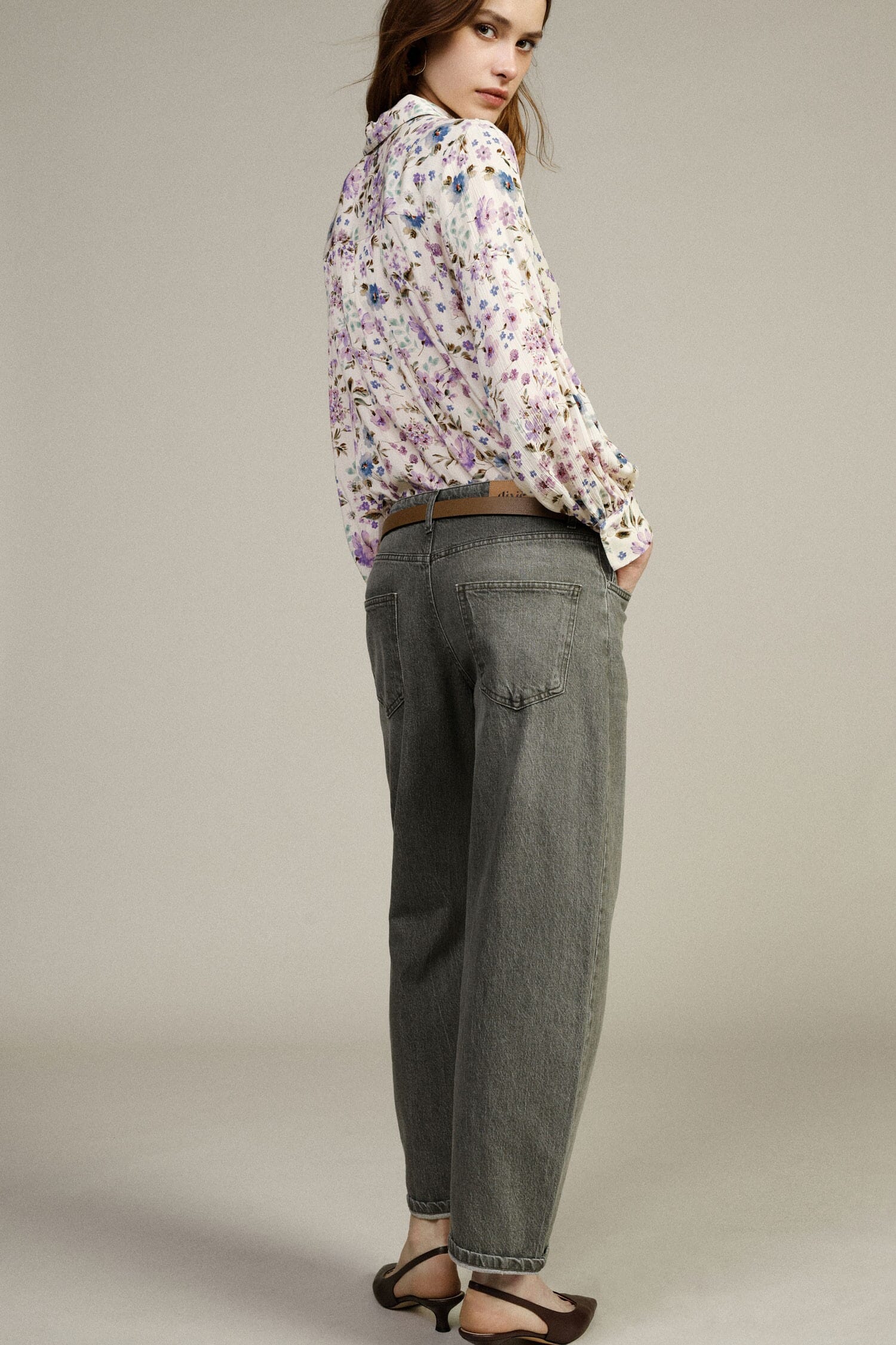 Balloon Fit Jeans With High Waist And Straight Legs Dixie