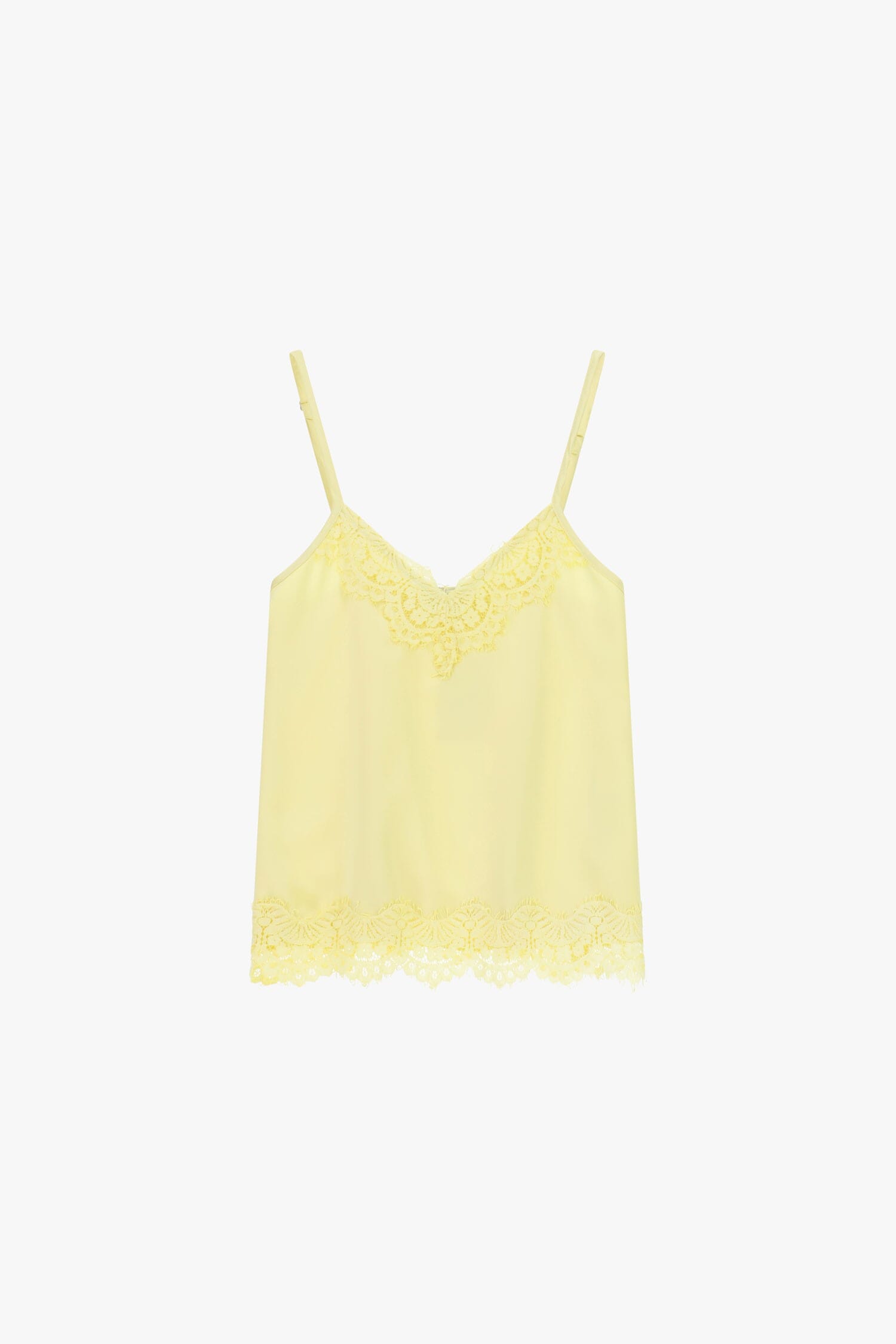 Dixie Thin Straps And Decorative Lace Tops