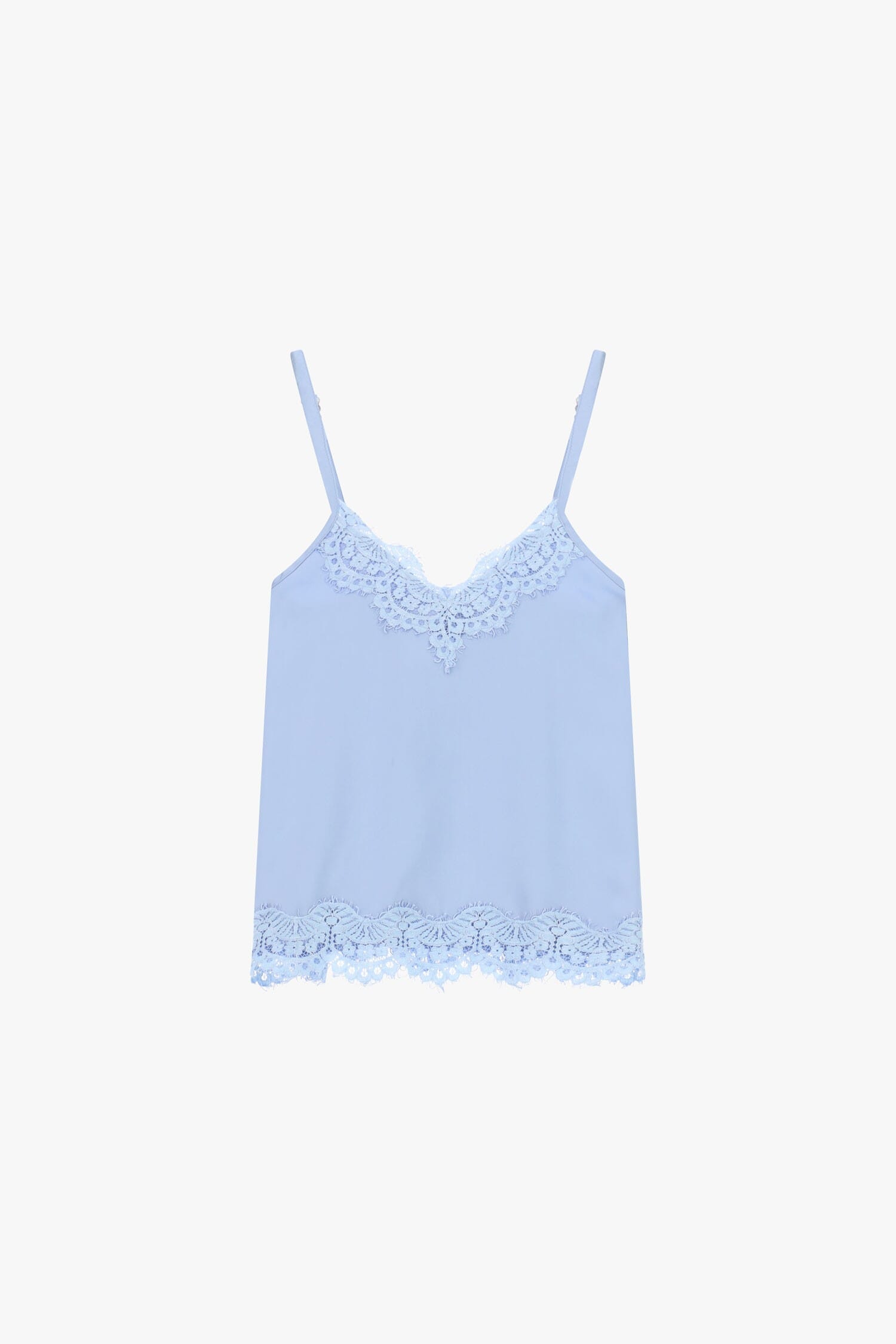 Dixie Thin Straps And Decorative Lace Tops