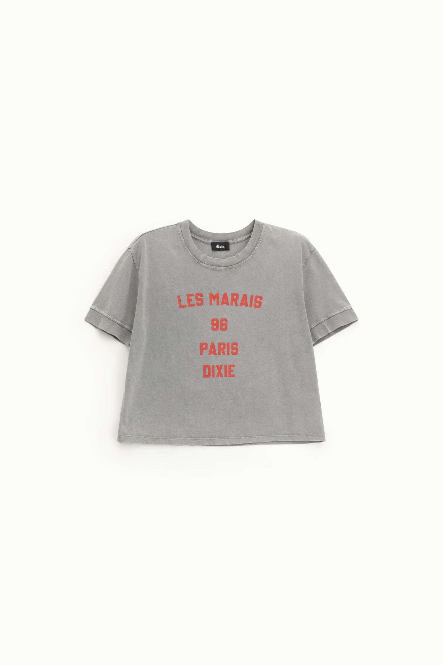 Front Print Cropped T-Shirt Regular Fit Dixie